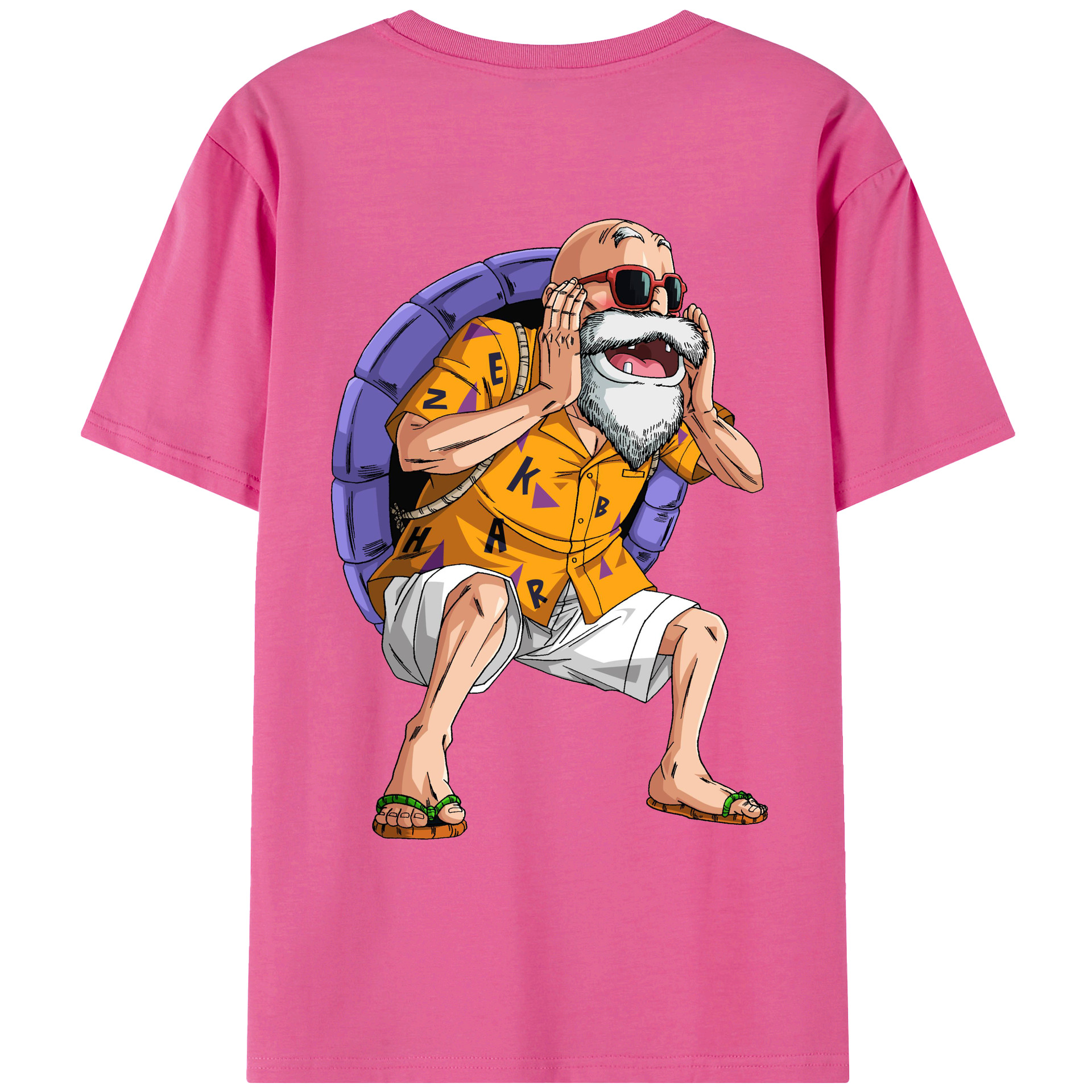 （画像用） ドラゴンボール 亀仙人（かめせんにん） DRAGON BALL Master Roshi Kame Sennin レディース半袖Tシャツ(バックプリント)