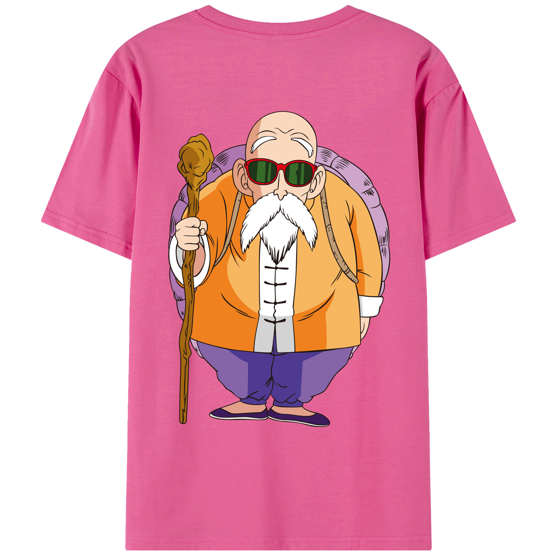 （画像用） ドラゴンボール 亀仙人（かめせんにん） DRAGON BALL Master Roshi Kame Sennin レディース半袖Tシャツ(バックプリント)