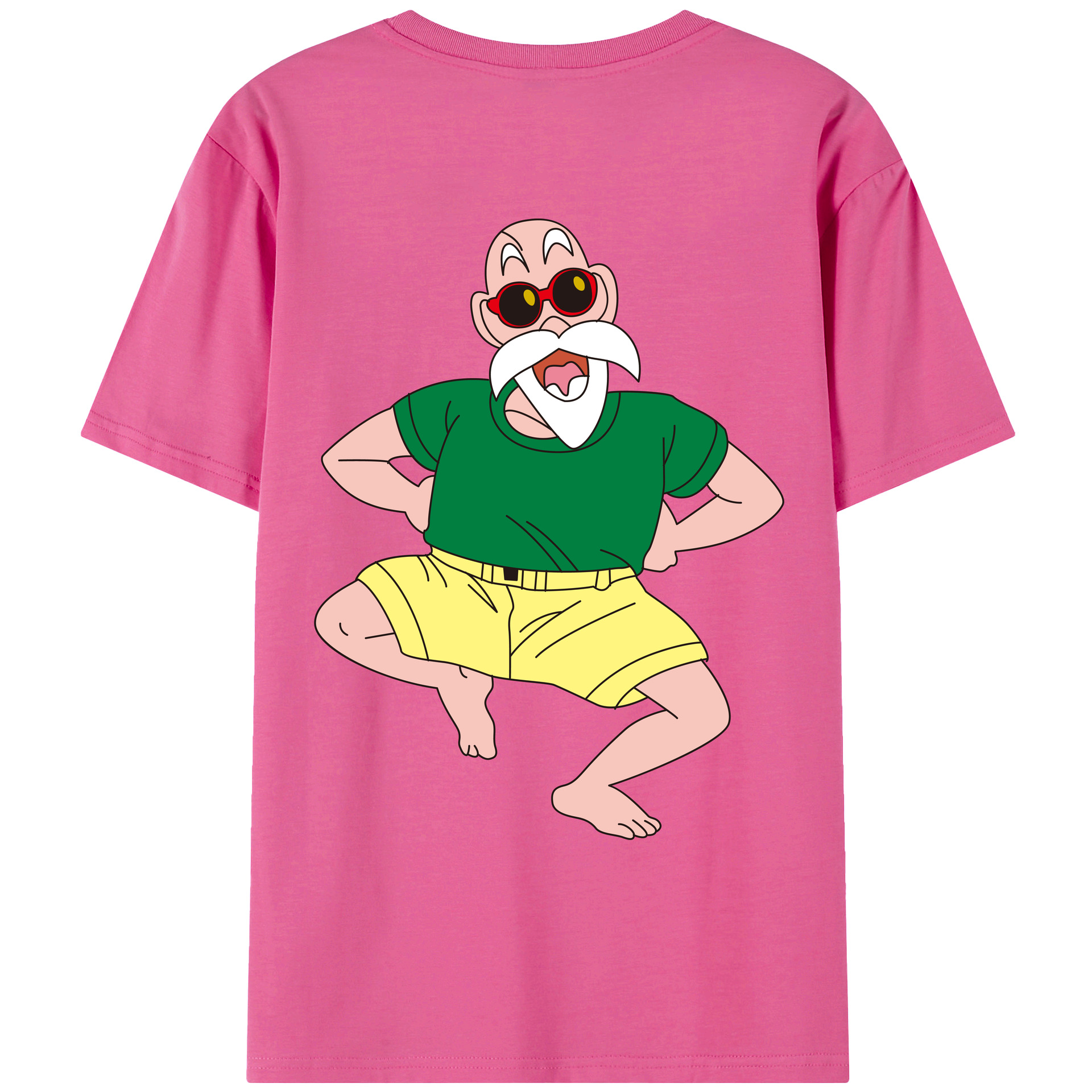 （画像用） ドラゴンボール 亀仙人（かめせんにん） DRAGON BALL Master Roshi Kame Sennin レディース半袖Tシャツ(バックプリント)
