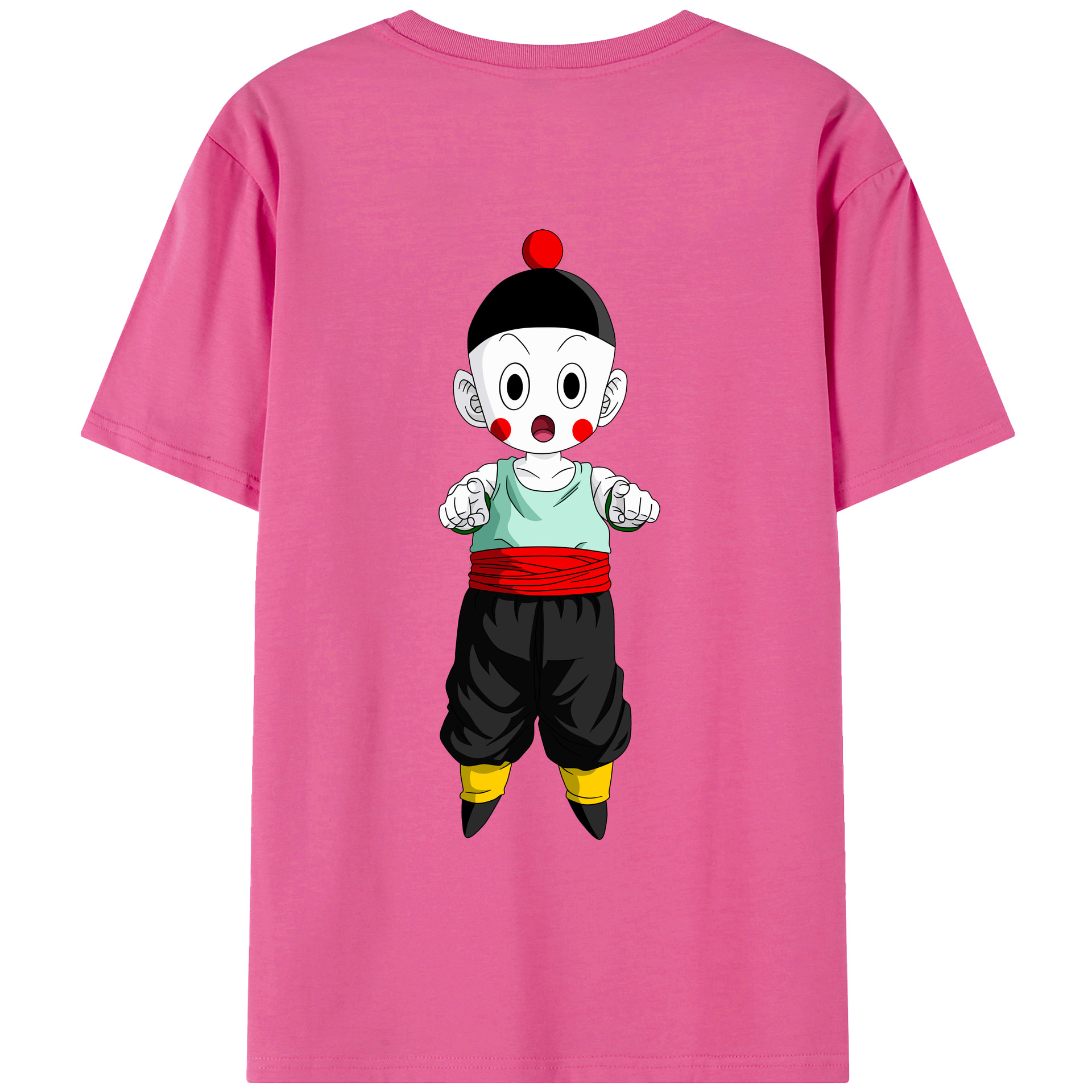 （画像用） ドラゴンボール 餃子（チャオズ）DRAGON BALL Chaoz レディース半袖Tシャツ(バックプリント)