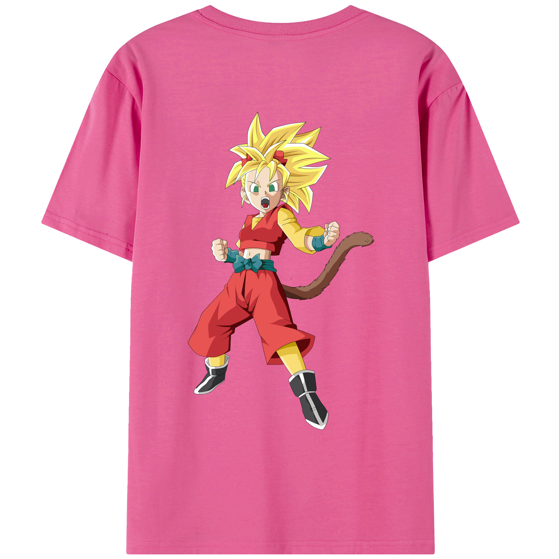 （画像用） ドラゴンボール カリフラ DRAGON BALL Caulifla レディース半袖Tシャツ(バックプリント)