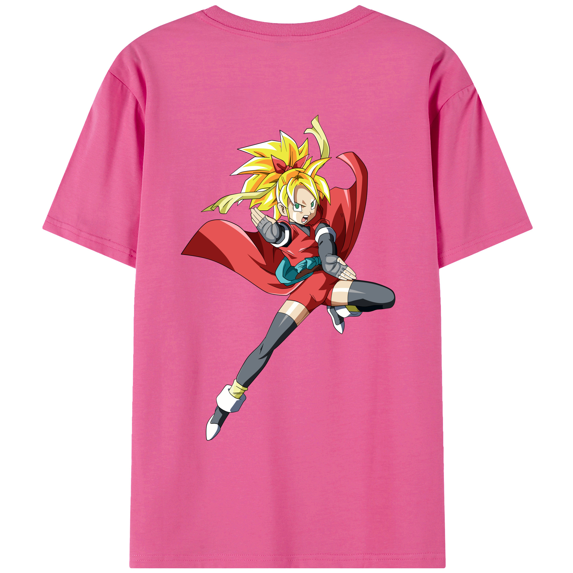 （画像用） ドラゴンボール カリフラ DRAGON BALL Caulifla レディース半袖Tシャツ(バックプリント)