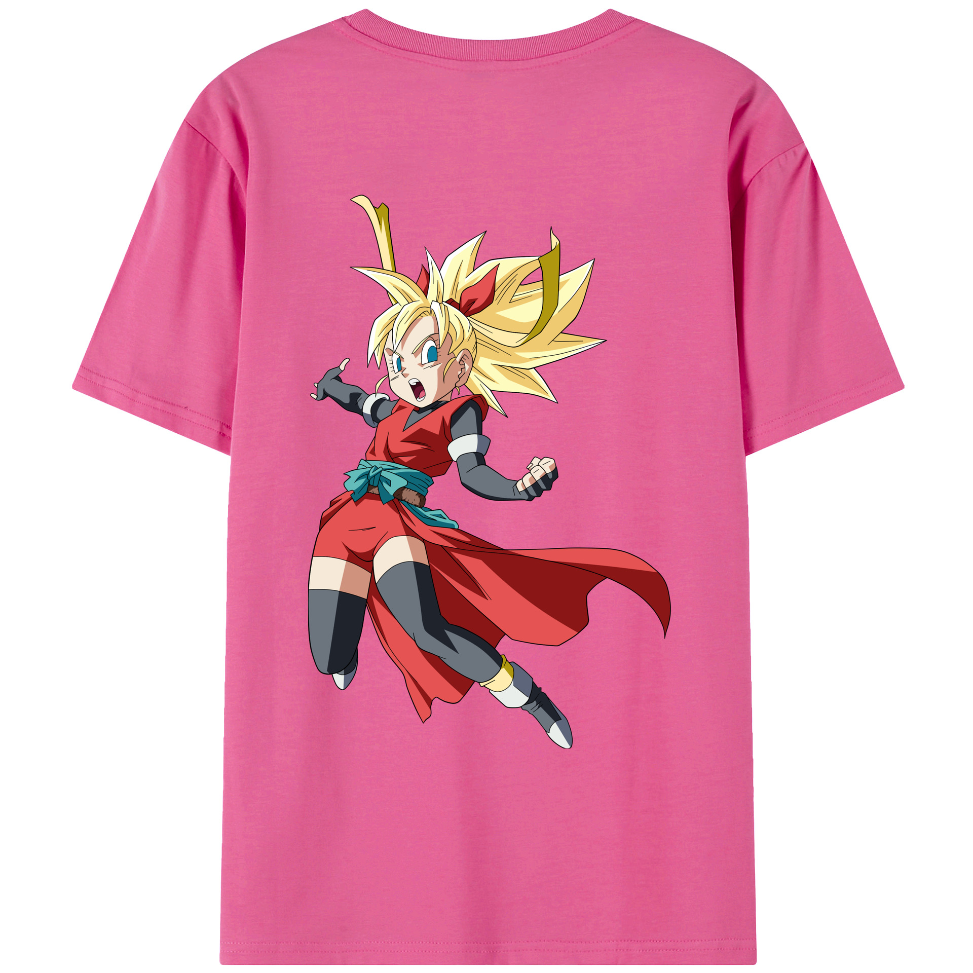 （画像用） ドラゴンボール カリフラ DRAGON BALL Caulifla レディース半袖Tシャツ(バックプリント)