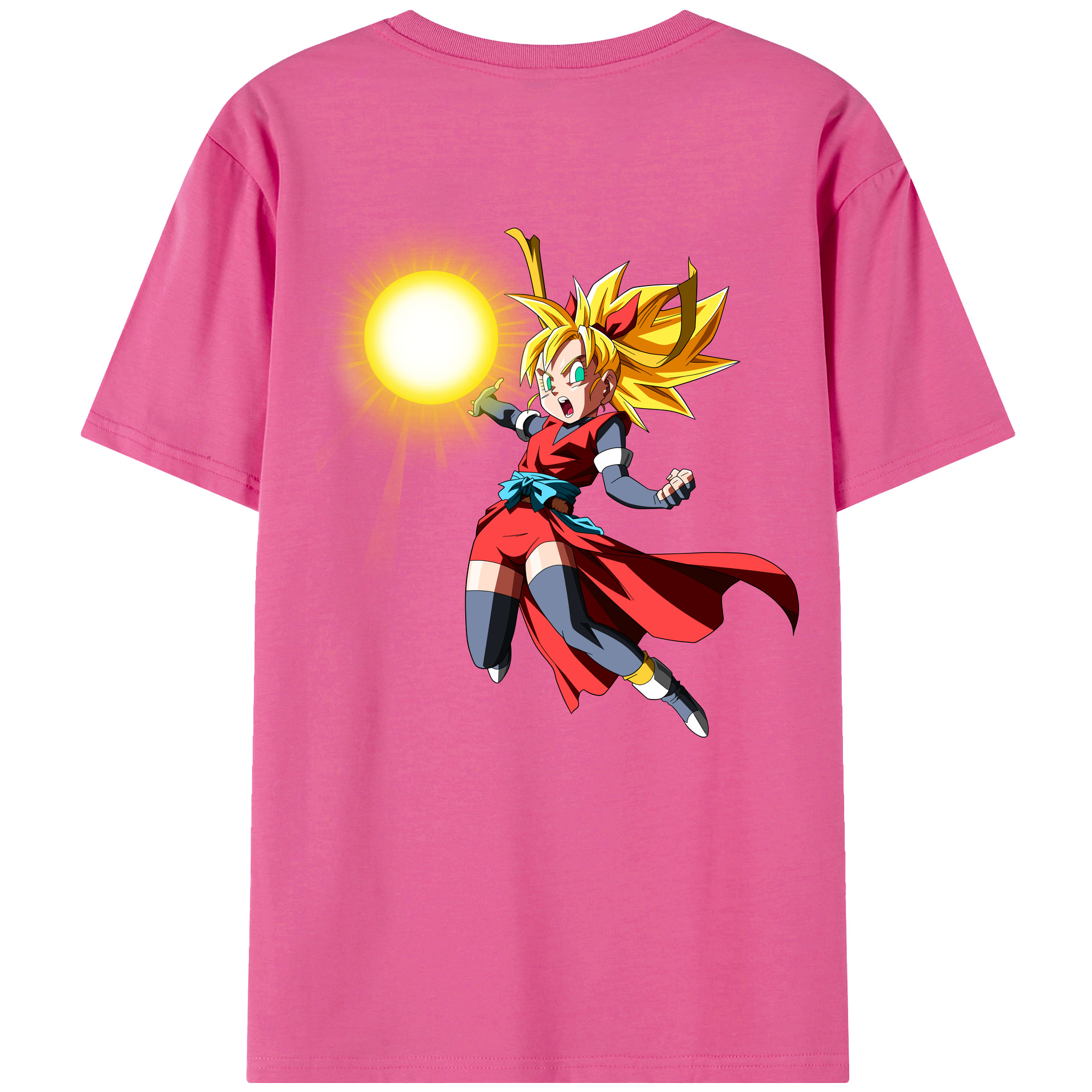 （画像用） ドラゴンボール カリフラ DRAGON BALL Caulifla レディース半袖Tシャツ(バックプリント)