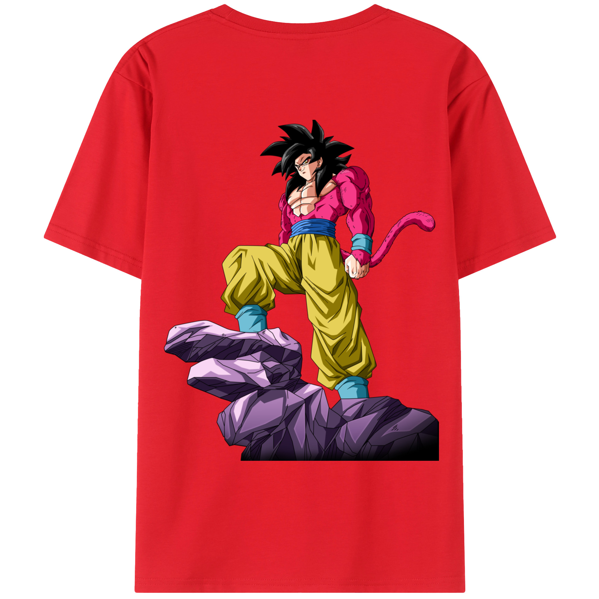 （画像用） ドラゴンボール 孫悟空（そん ごくう）Son Goku カカロット DRAGON BALL Kakarotto レディース半袖Tシャツ(バックプリント)