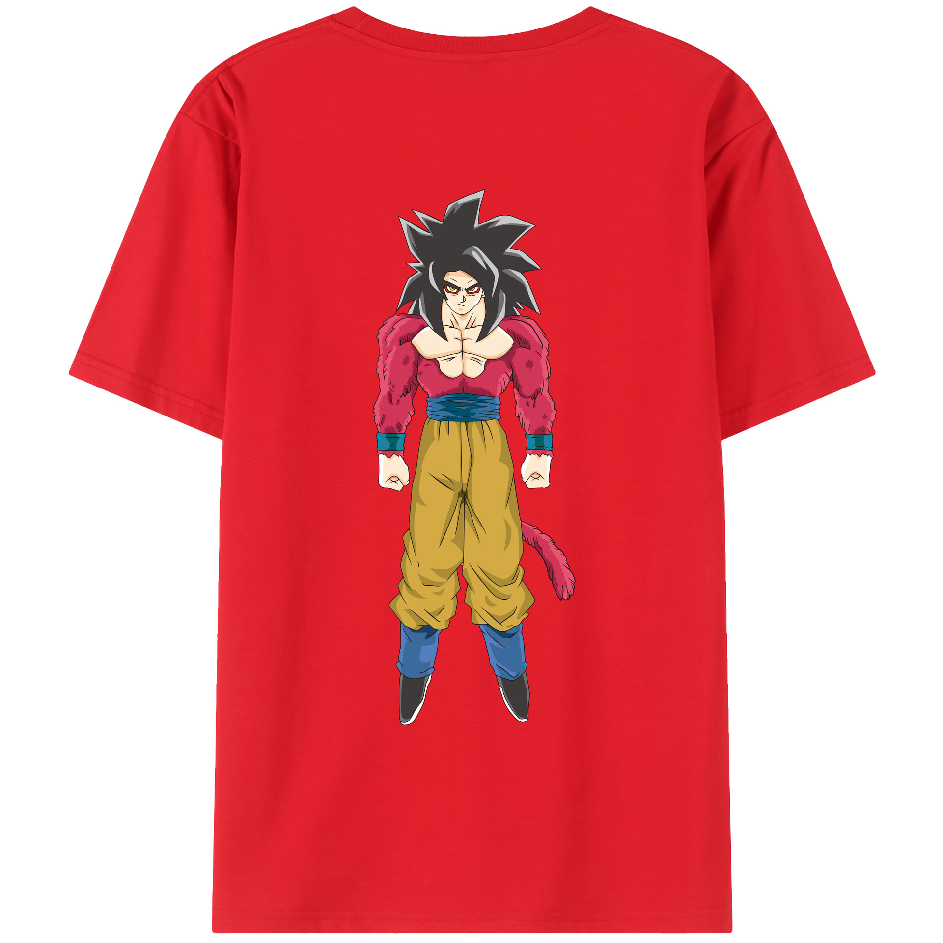 （画像用） ドラゴンボール 孫悟空（そん ごくう）Son Goku カカロット DRAGON BALL Kakarotto レディース半袖Tシャツ(バックプリント)