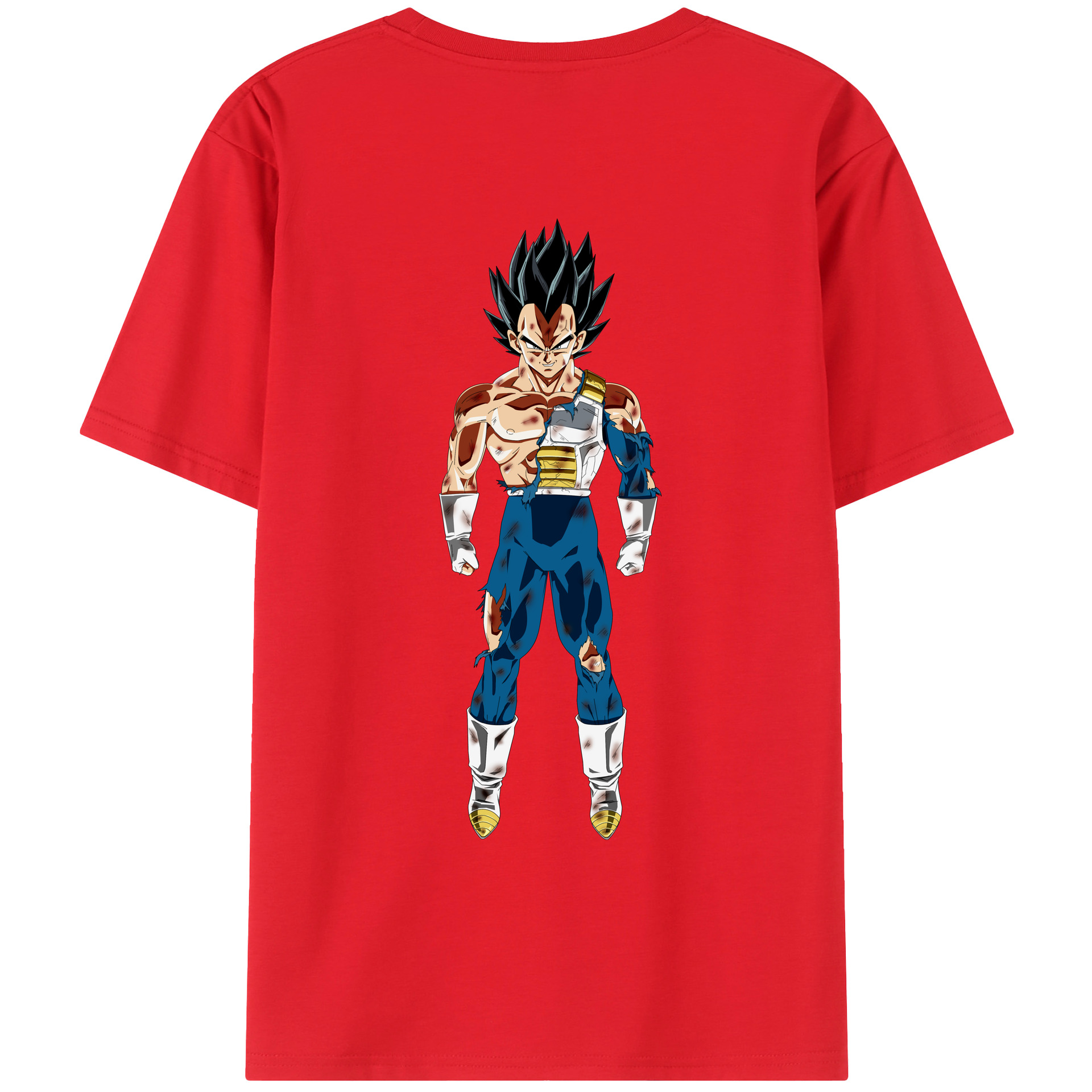 （画像用） ドラゴンボール ベジータ四世（Bejīta Yonsei）DRAGON BALL Vegeta IV レディース半袖Tシャツ(バックプリント)