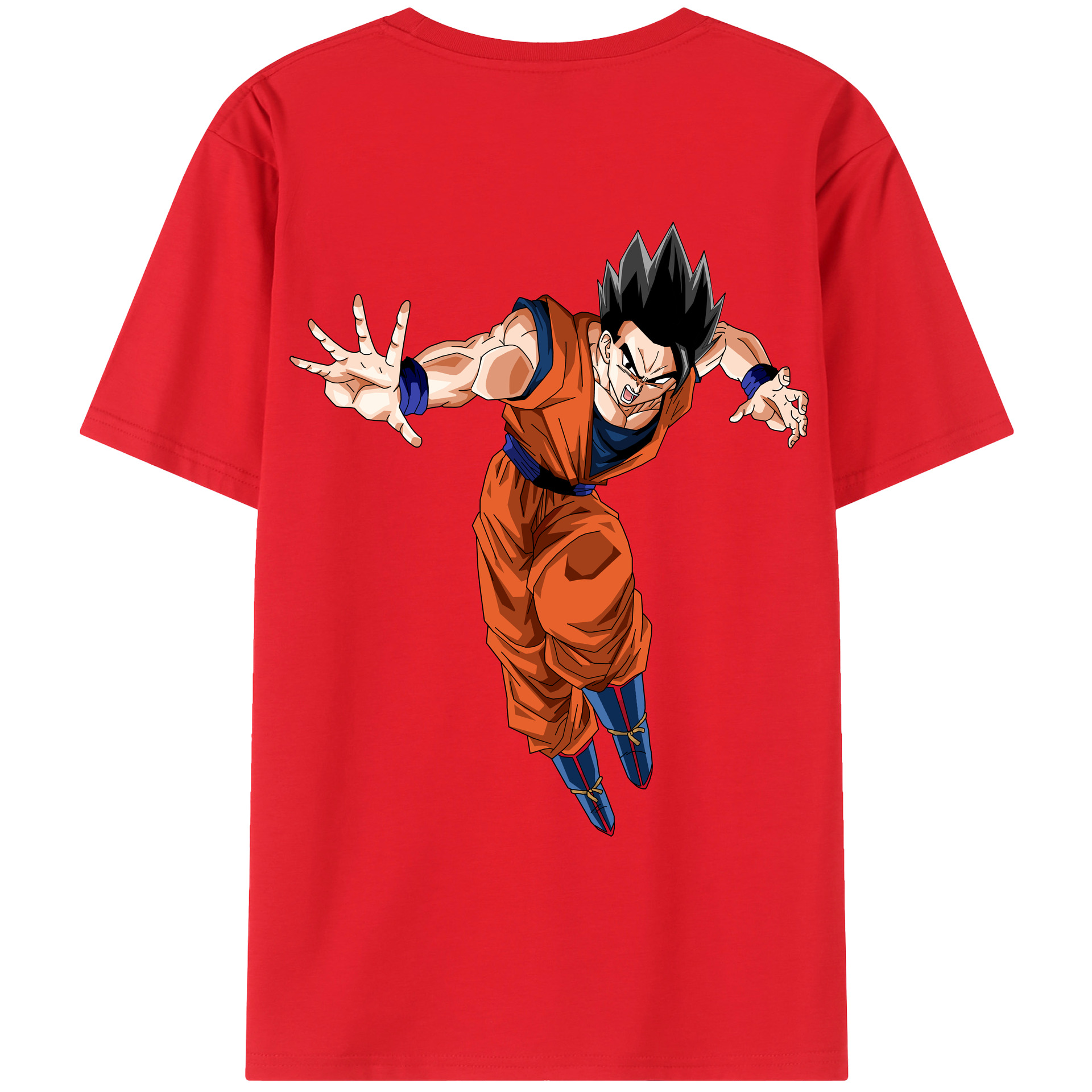 （画像用） ドラゴンボール 孫 悟飯（そんごはん）DRAGON BALL Son Gohan レディース半袖Tシャツ(バックプリント)