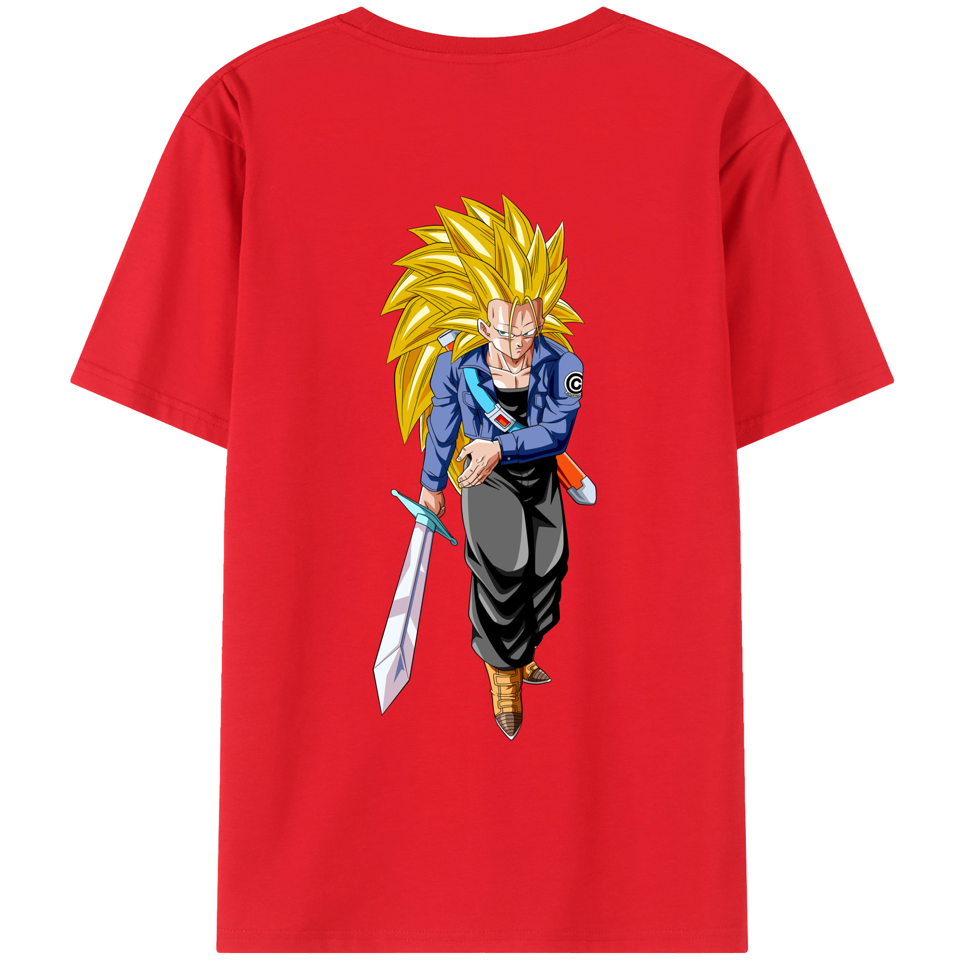 （画像用） ドラゴンボール トランクス（Torankusu）DRAGON BALL Trunks レディース半袖Tシャツ(バックプリント)