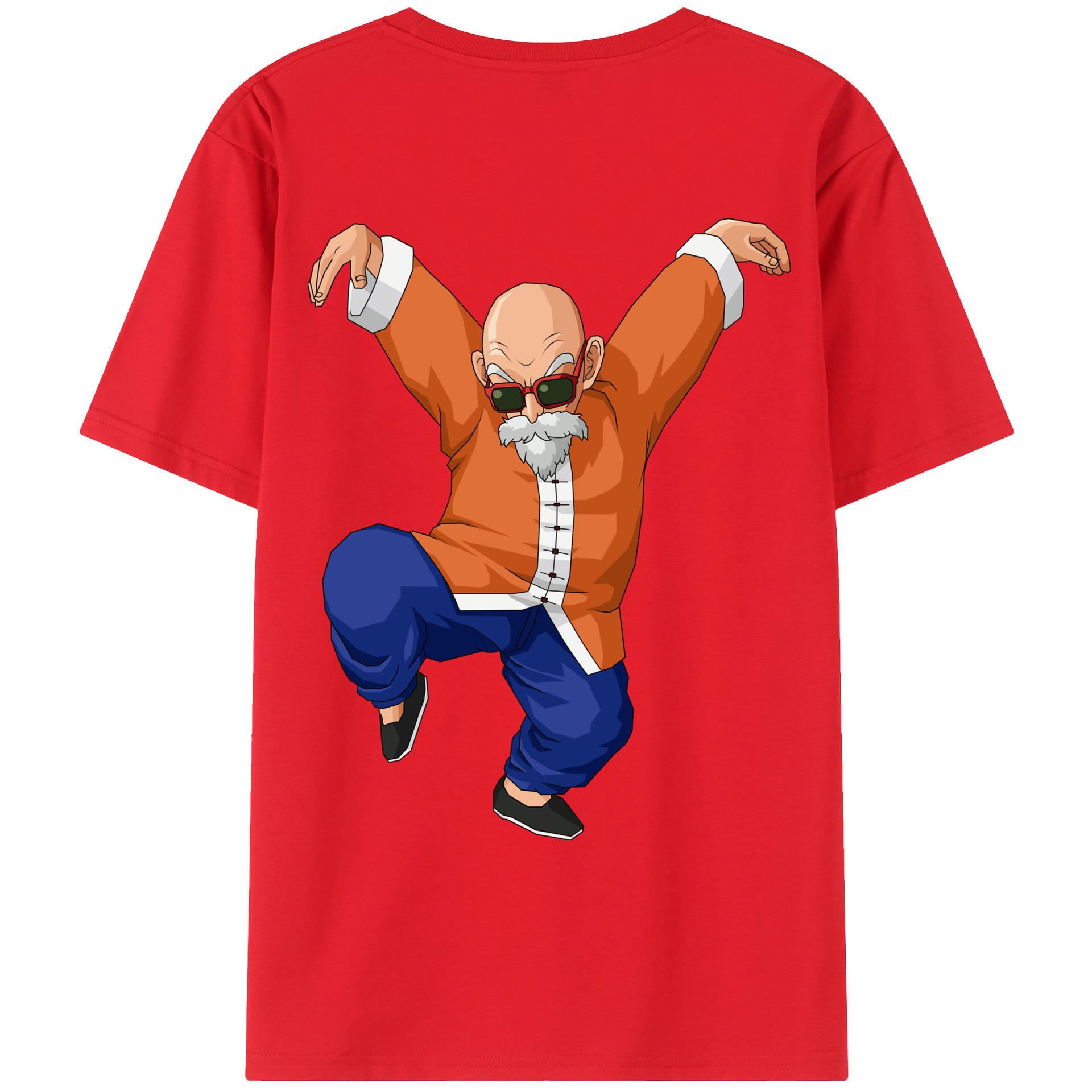 （画像用） ドラゴンボール 亀仙人（かめせんにん） DRAGON BALL Master Roshi Kame Sennin レディース半袖Tシャツ(バックプリント)