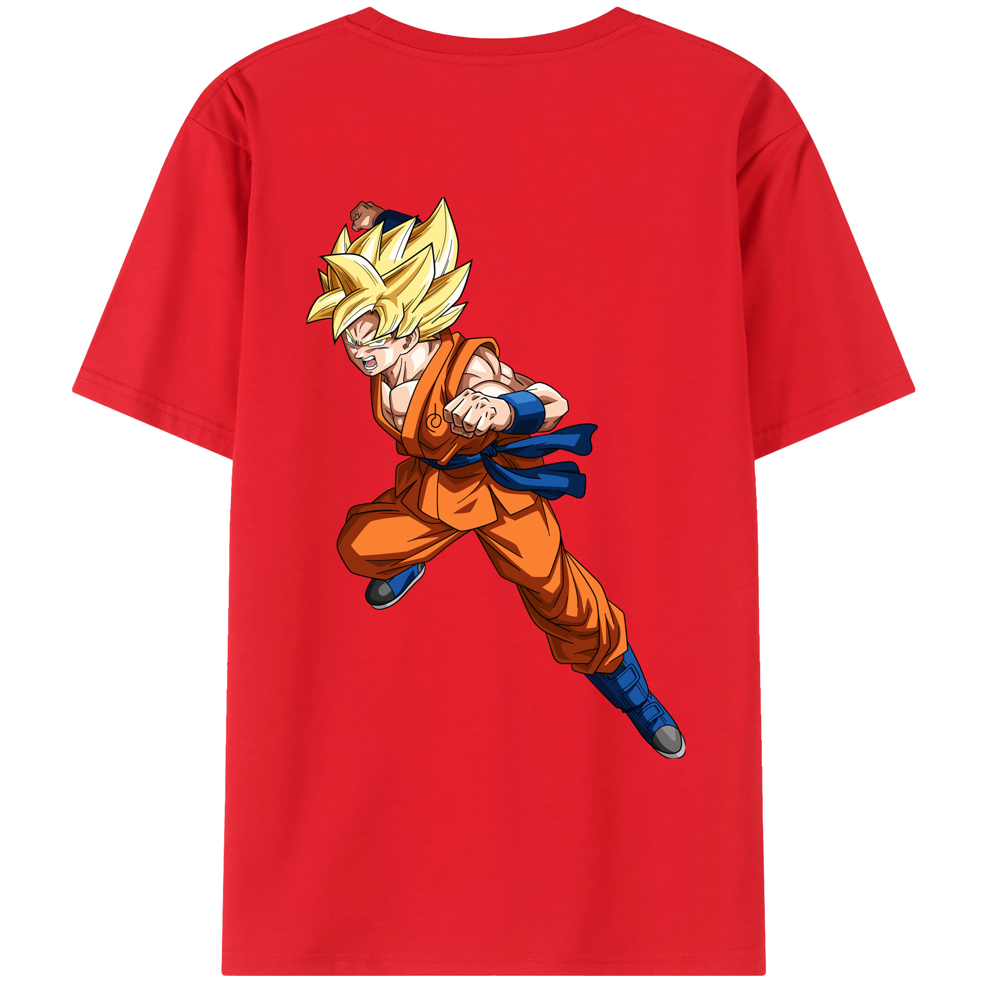 （画像用） ドラゴンボール 孫悟空（そん ごくう）Son Goku カカロット DRAGON BALL Kakarotto レディース半袖Tシャツ(バックプリント)