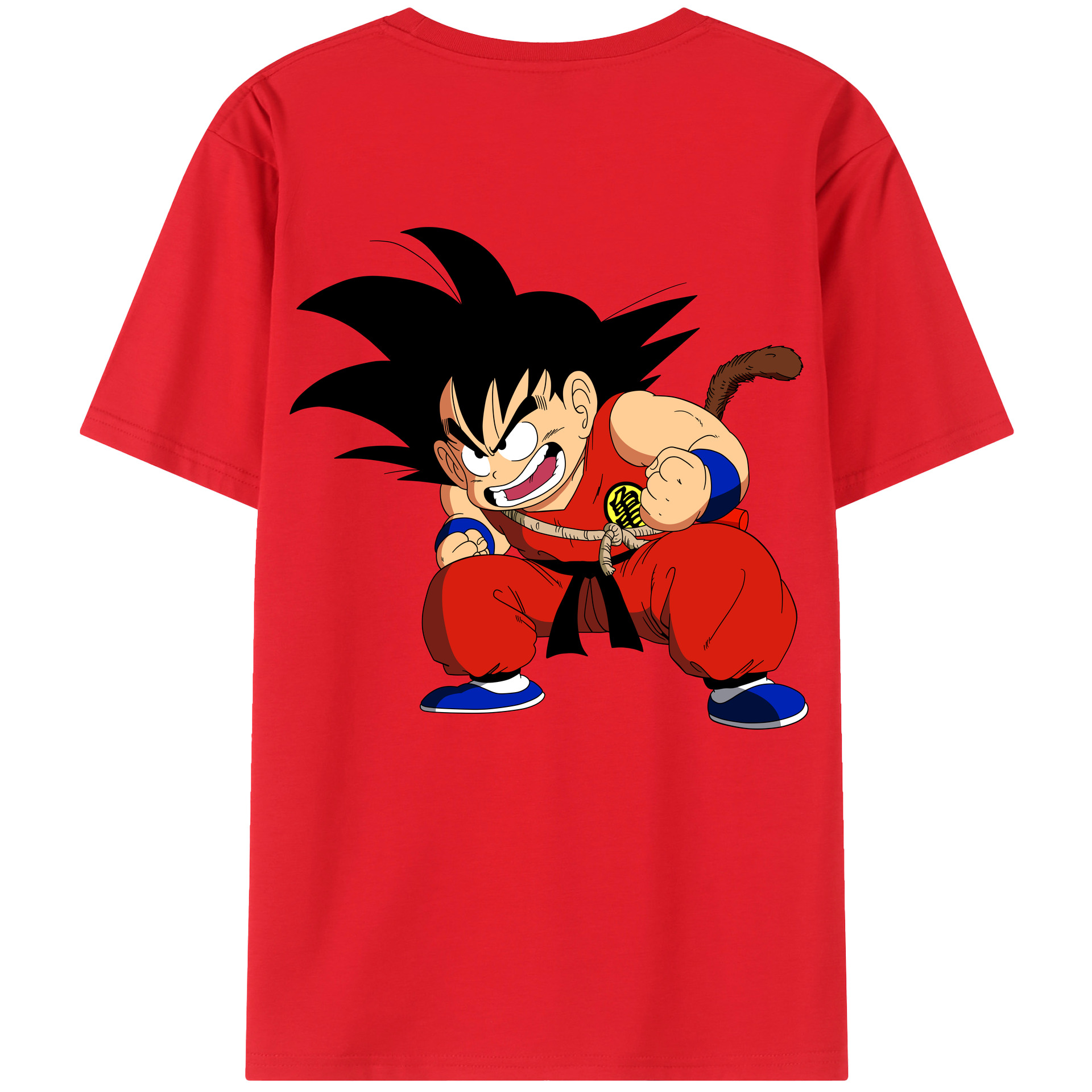 （画像用） ドラゴンボール 孫悟空（そん ごくう）Son Goku カカロット DRAGON BALL Kakarotto レディース半袖Tシャツ(バックプリント)