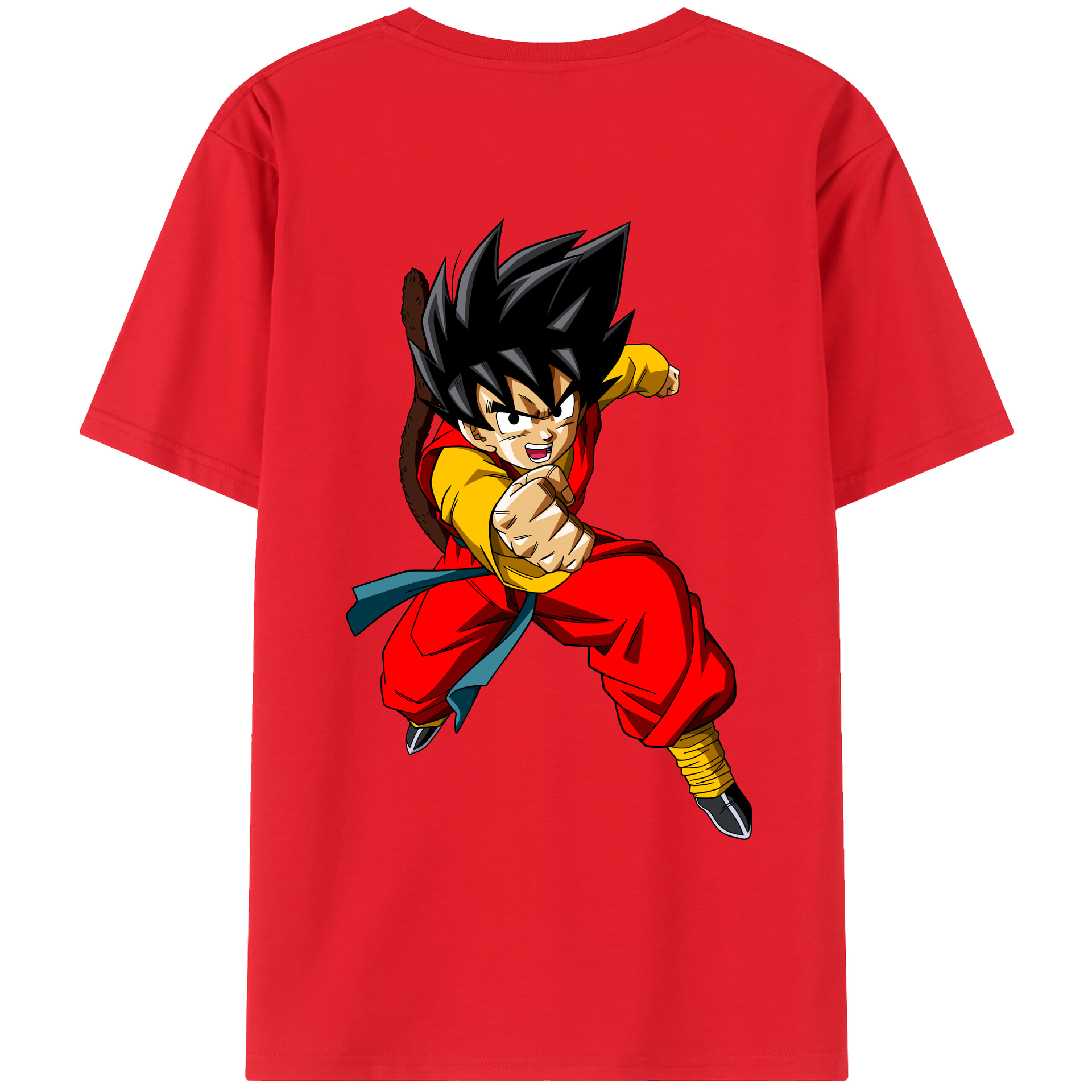 （画像用） ドラゴンボール 孫悟空（そん ごくう）Son Goku カカロット DRAGON BALL Kakarotto レディース半袖Tシャツ(バックプリント)