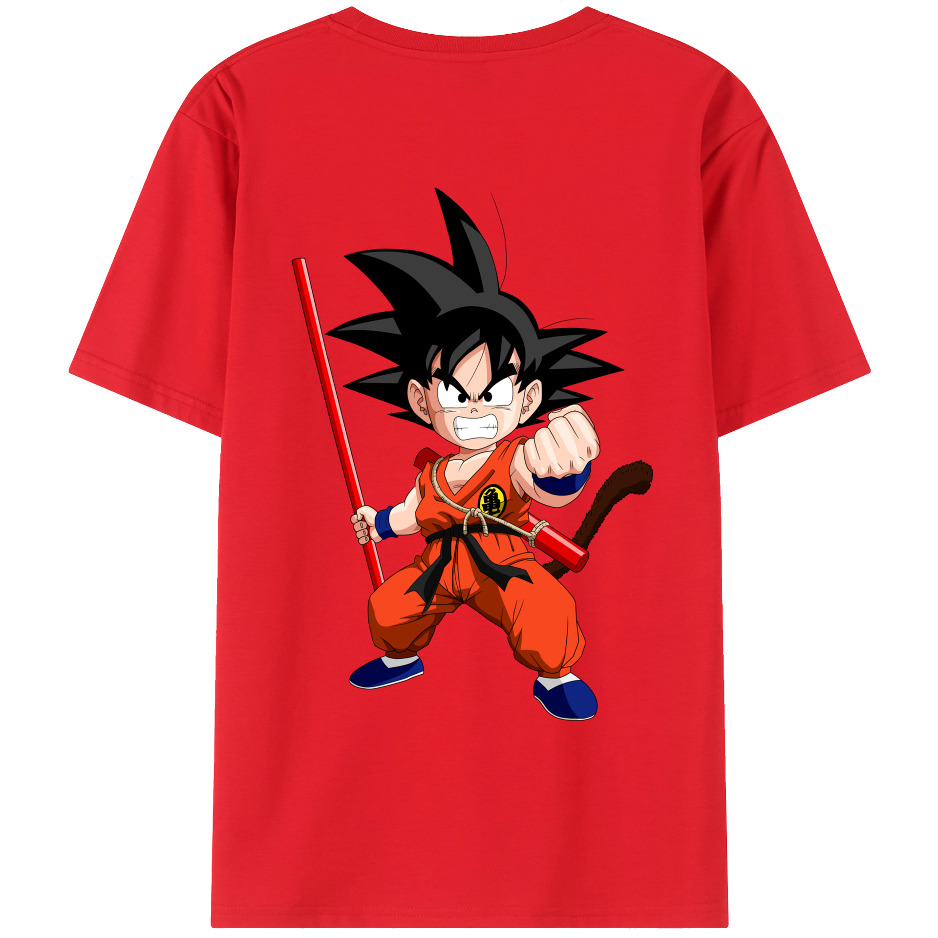 （画像用） ドラゴンボール 孫悟空（そん ごくう）Son Goku カカロット DRAGON BALL Kakarotto レディース半袖Tシャツ(バックプリント)