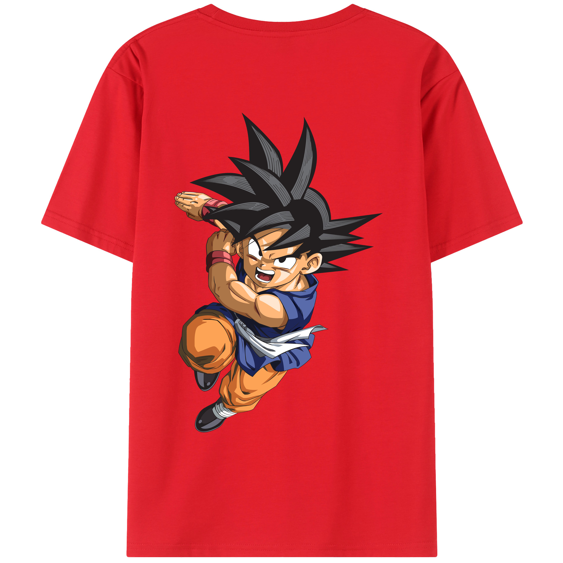 （画像用） ドラゴンボール 孫悟空（そん ごくう）Son Goku カカロット DRAGON BALL Kakarotto レディース半袖Tシャツ(バックプリント)