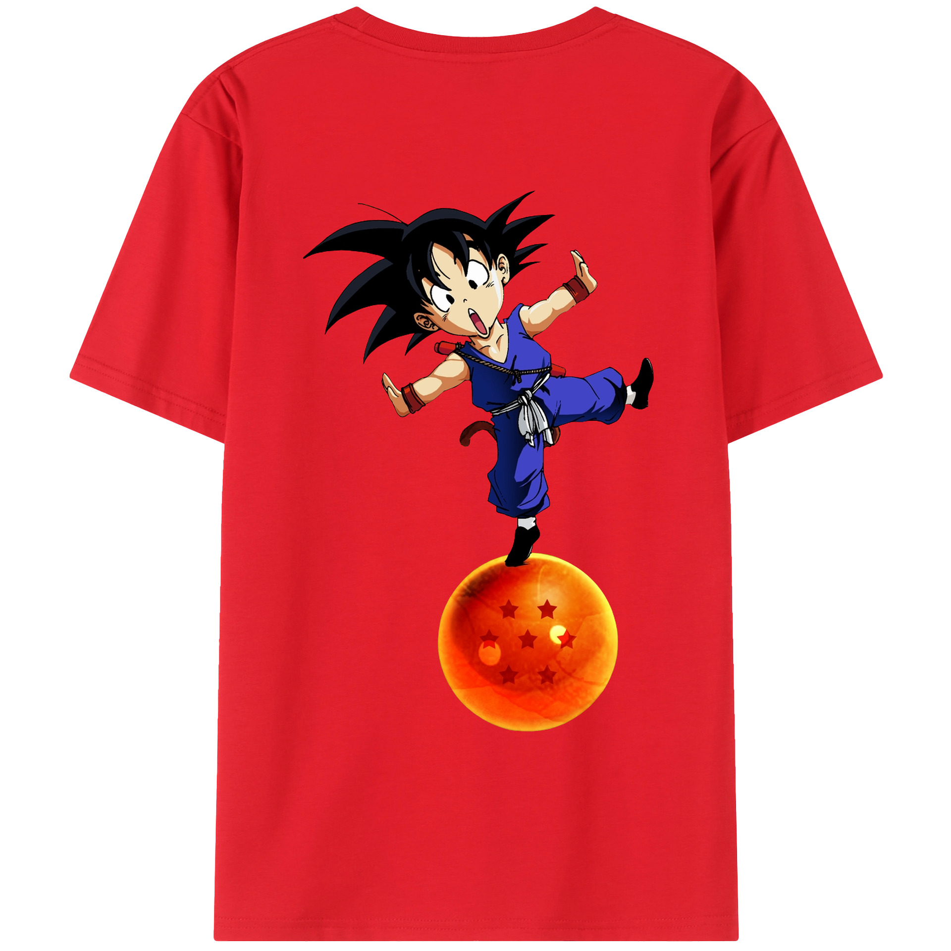 （画像用） ドラゴンボール 孫悟空（そん ごくう）Son Goku カカロット DRAGON BALL Kakarotto レディース半袖Tシャツ(バックプリント)