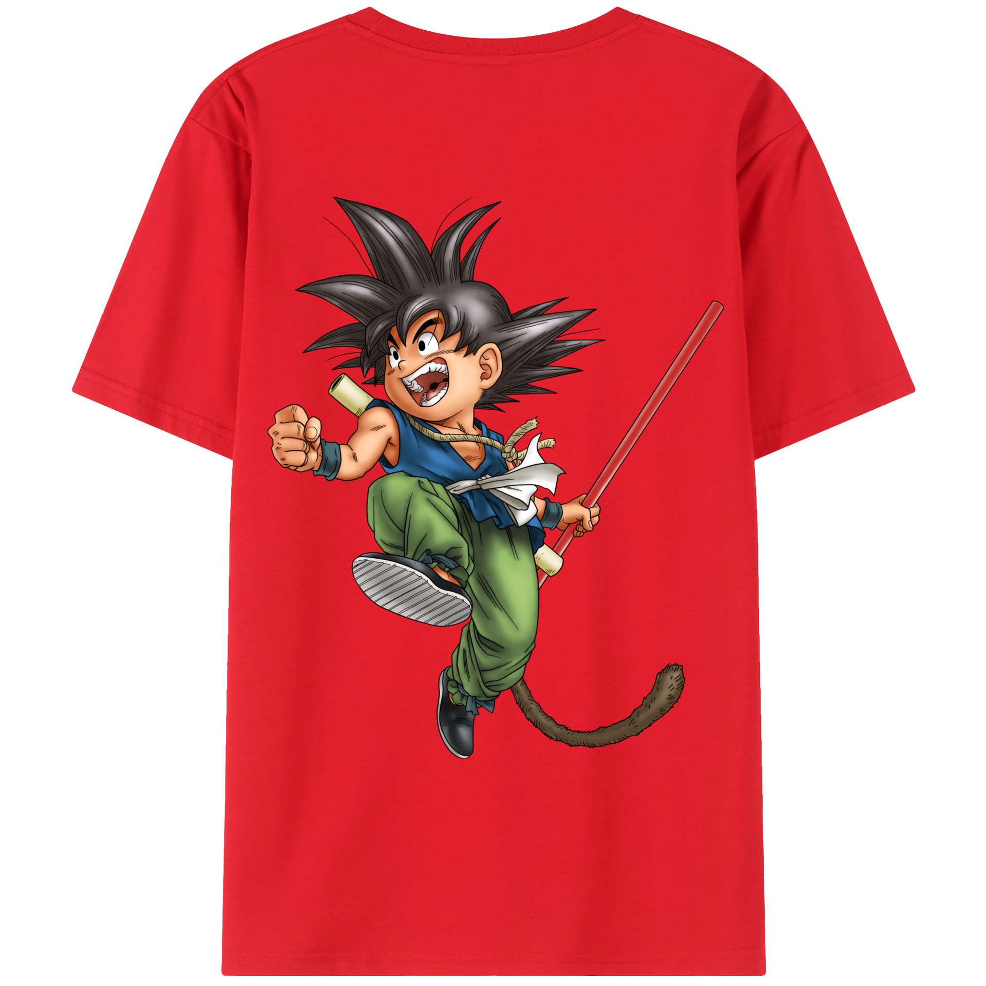 （画像用） ドラゴンボール 孫悟空（そん ごくう）Son Goku カカロット DRAGON BALL Kakarotto レディース半袖Tシャツ(バックプリント)