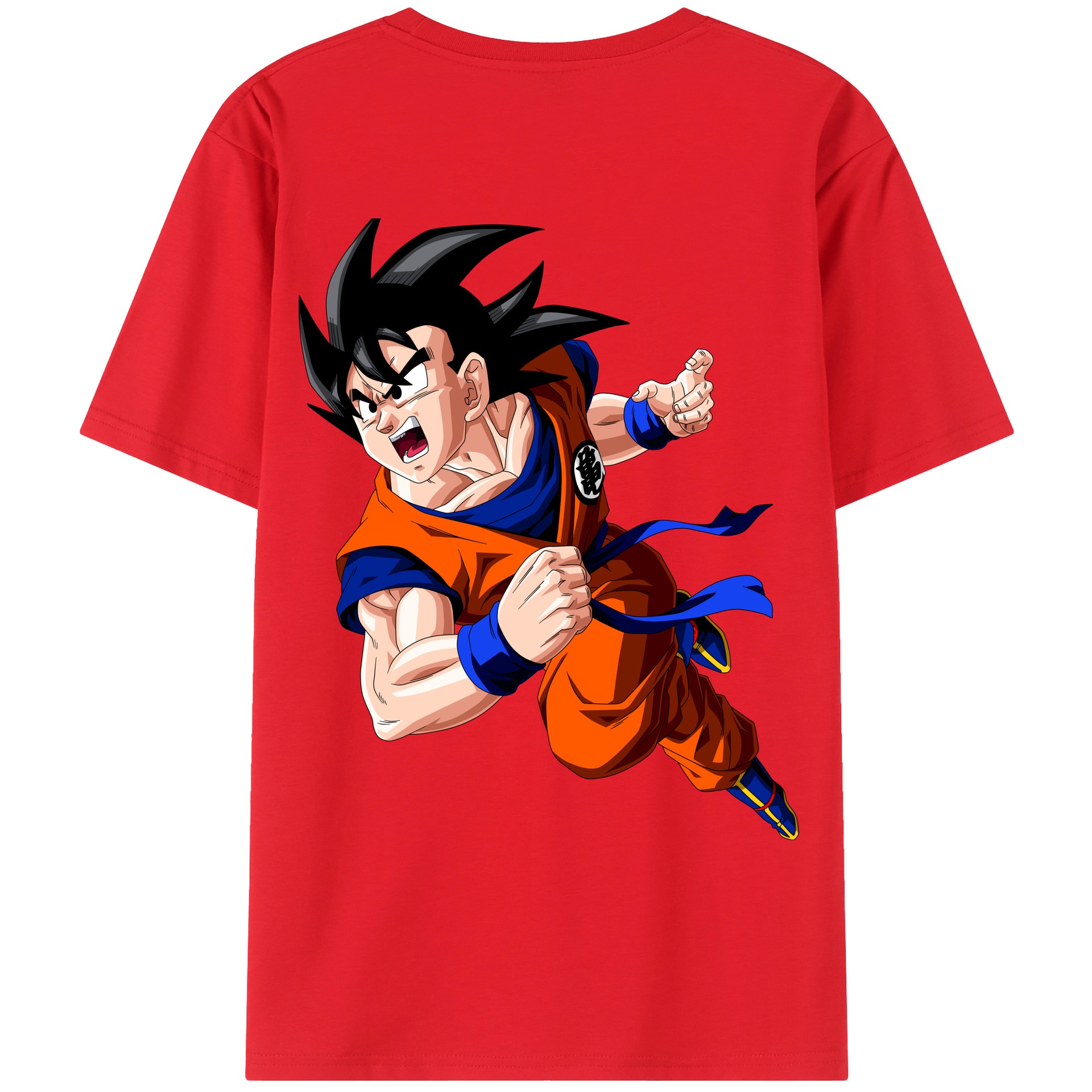 （画像用） ドラゴンボール 孫悟空（そん ごくう）Son Goku カカロット DRAGON BALL Kakarotto レディース半袖Tシャツ(バックプリント)