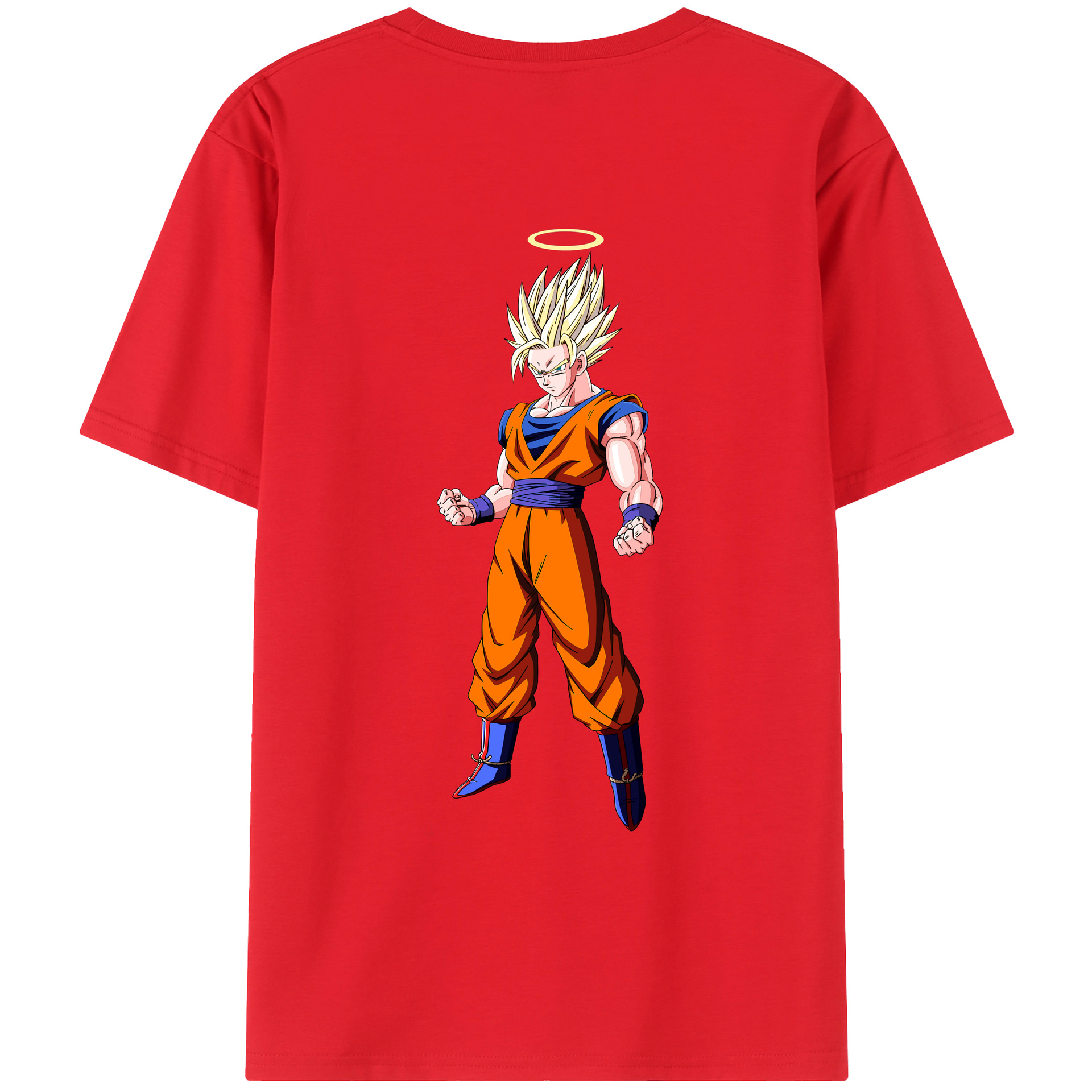 （画像用） ドラゴンボール 孫悟空（そん ごくう）Son Goku カカロット DRAGON BALL Kakarotto レディース半袖Tシャツ(バックプリント)
