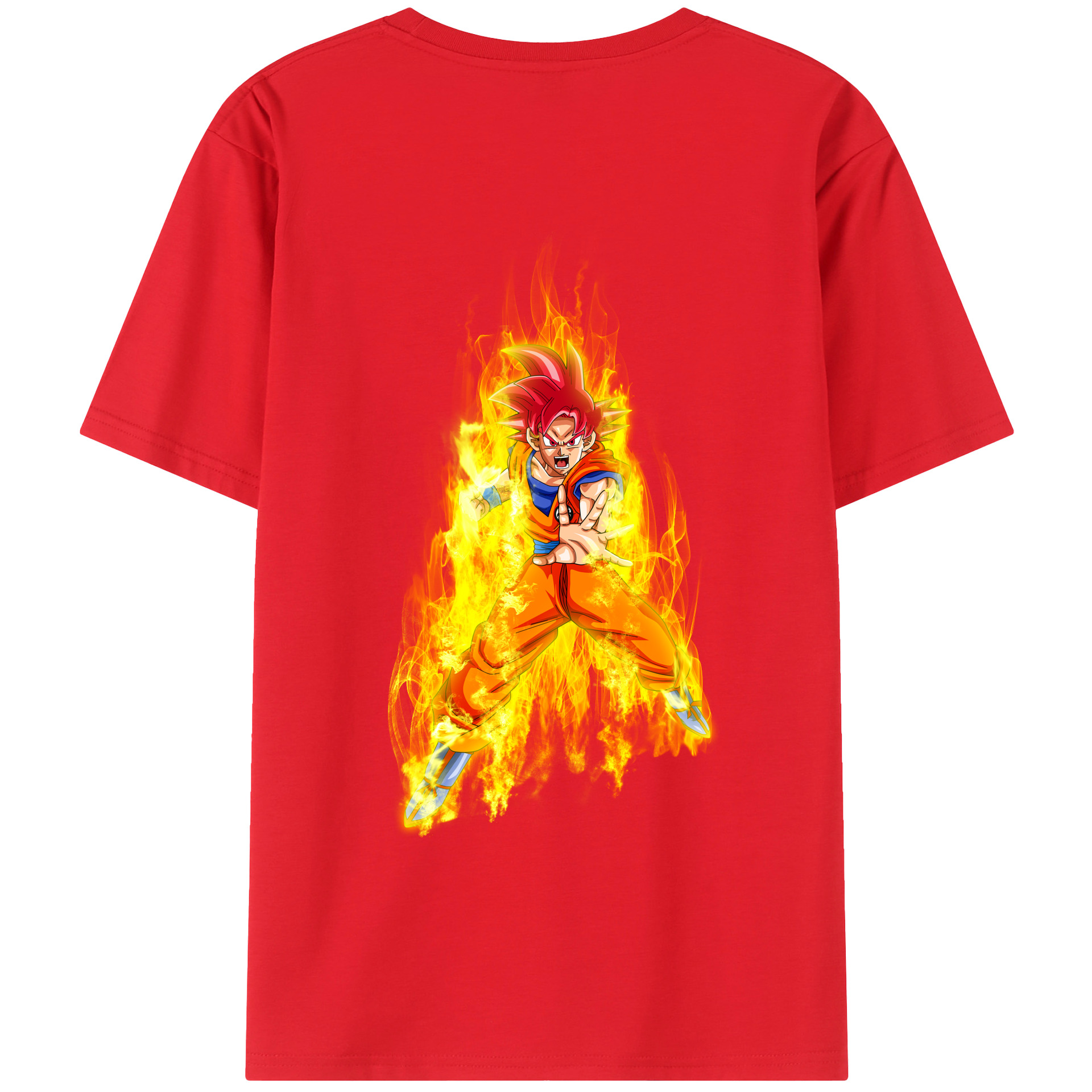 （画像用） ドラゴンボール 孫悟空（そん ごくう）Son Goku カカロット DRAGON BALL Kakarotto レディース半袖Tシャツ(バックプリント)