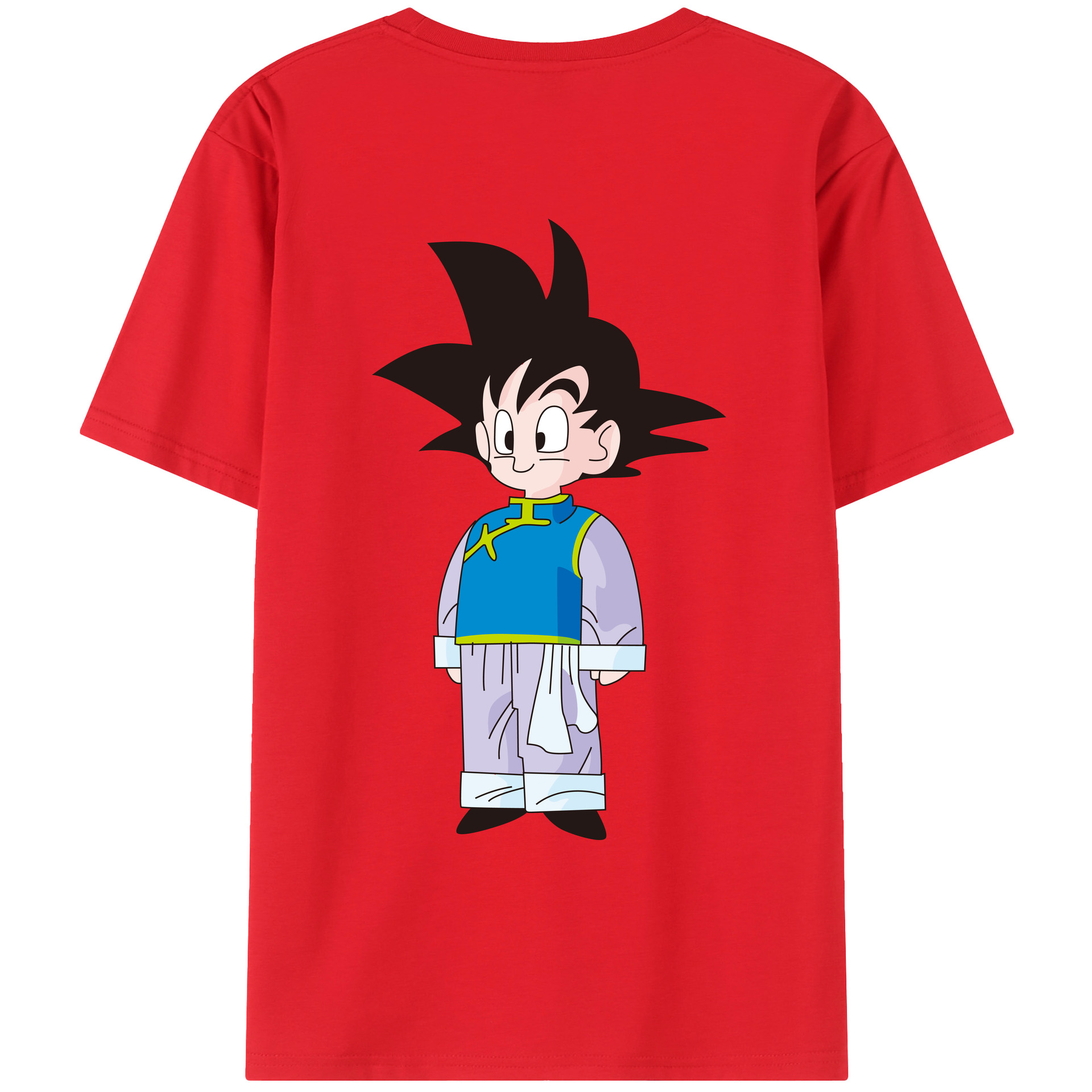 （画像用） ドラゴンボール 孫悟空（そん ごくう）Son Goku カカロット DRAGON BALL Kakarotto レディース半袖Tシャツ(バックプリント)