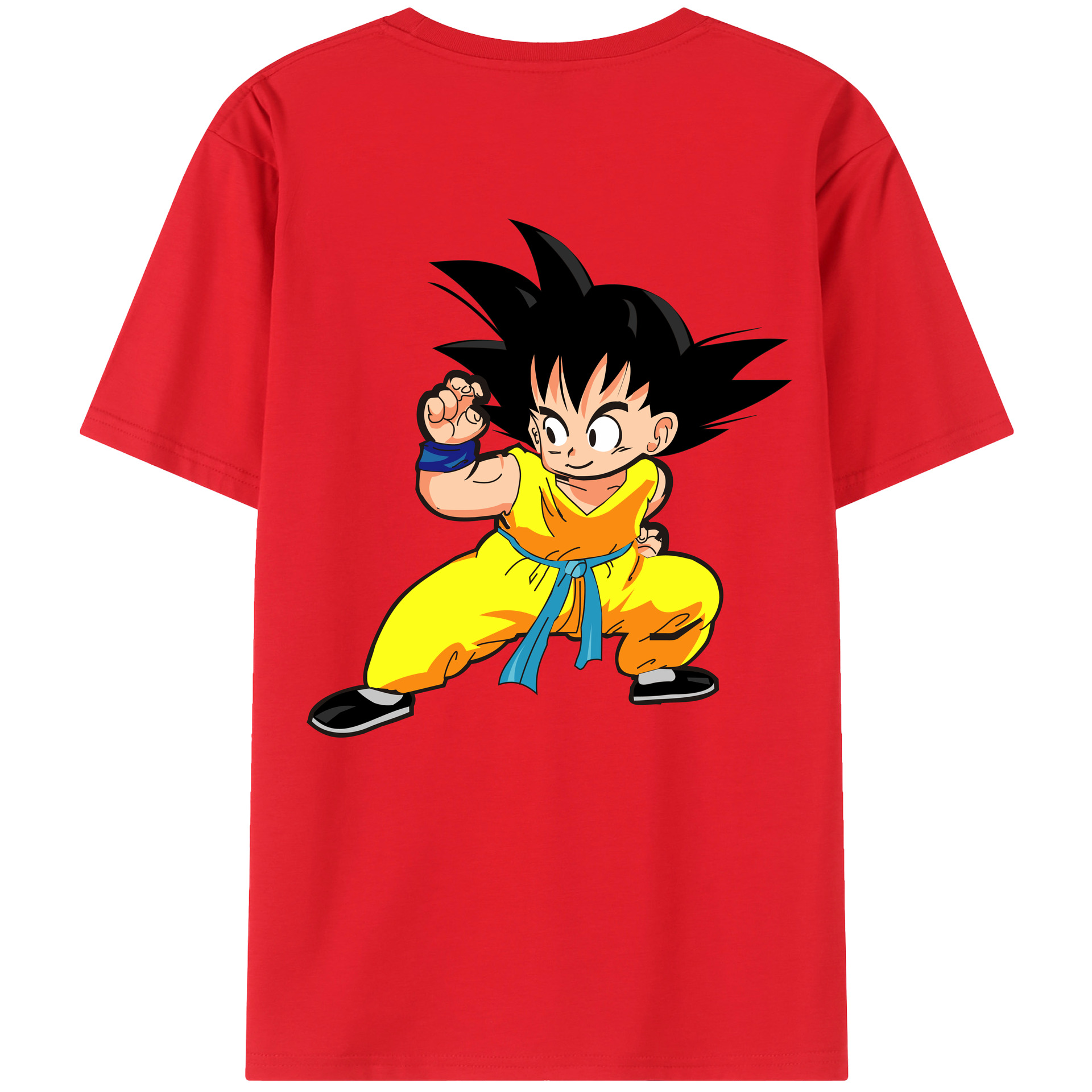 （画像用） ドラゴンボール 孫悟空（そん ごくう）Son Goku カカロット DRAGON BALL Kakarotto レディース半袖Tシャツ(バックプリント)