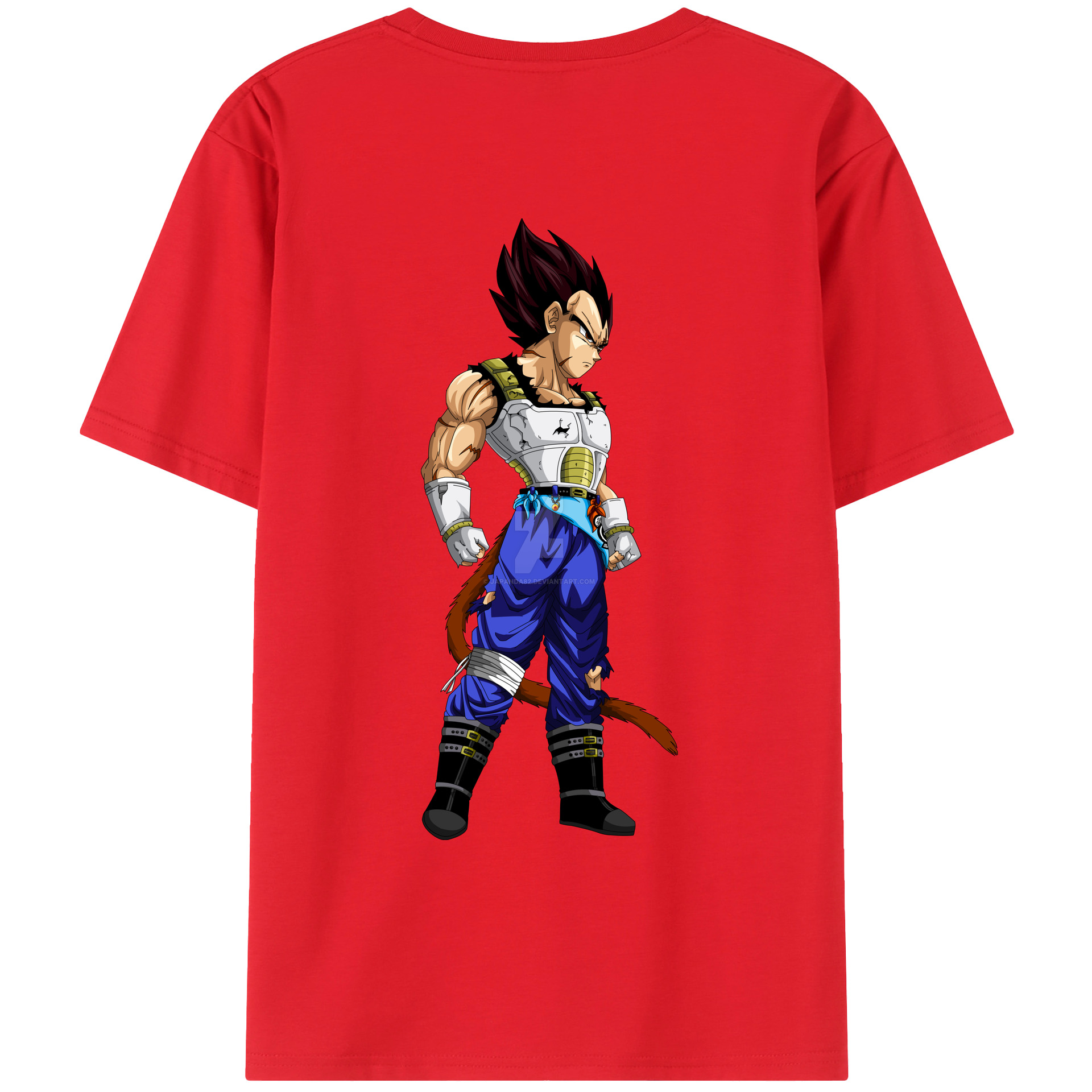 （画像用） ドラゴンボール ベジータ四世（Bejīta Yonsei）DRAGON BALL Vegeta IV レディース半袖Tシャツ(バックプリント)
