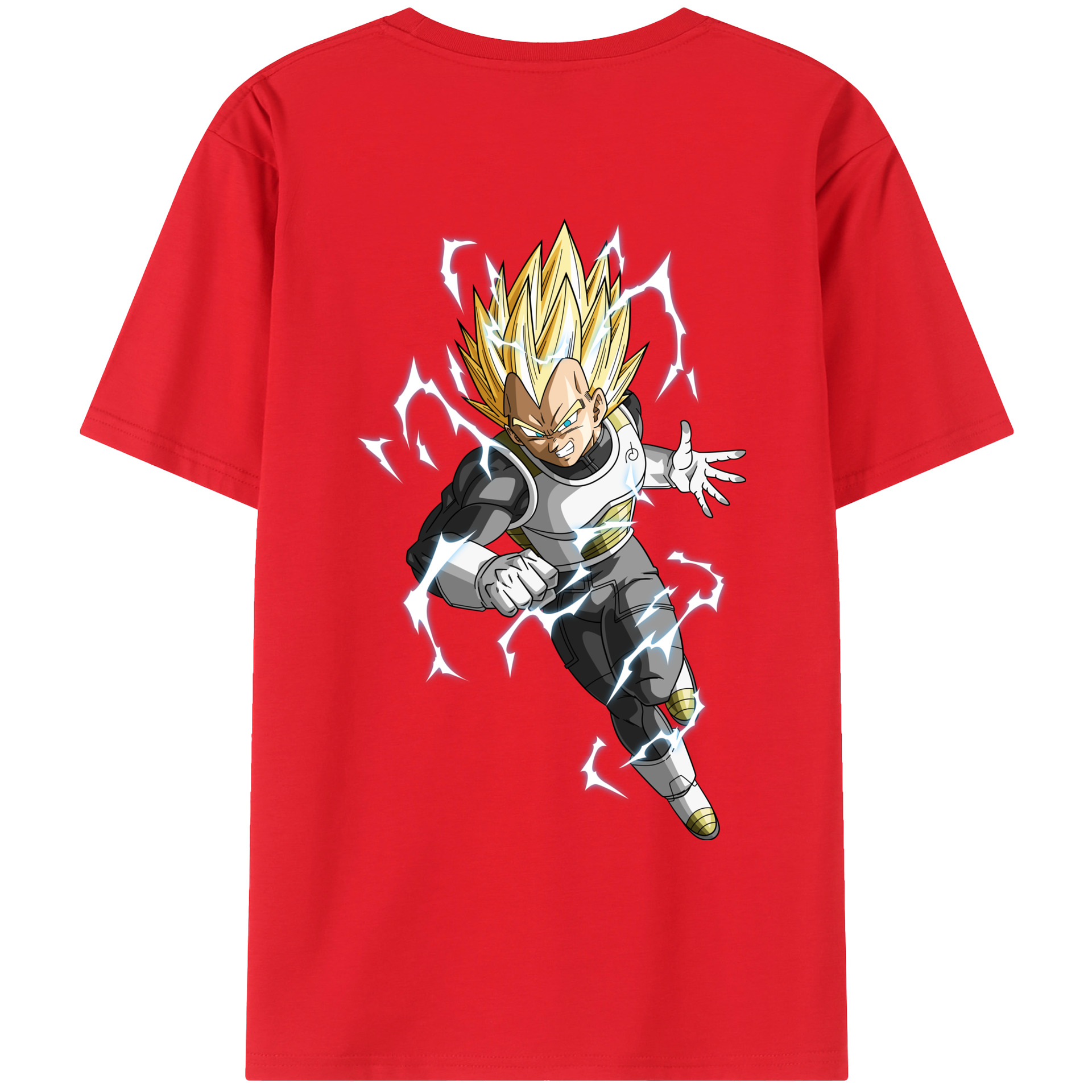 （画像用） ドラゴンボール ベジータ四世（Bejīta Yonsei）DRAGON BALL Vegeta IV レディース半袖Tシャツ(バックプリント)