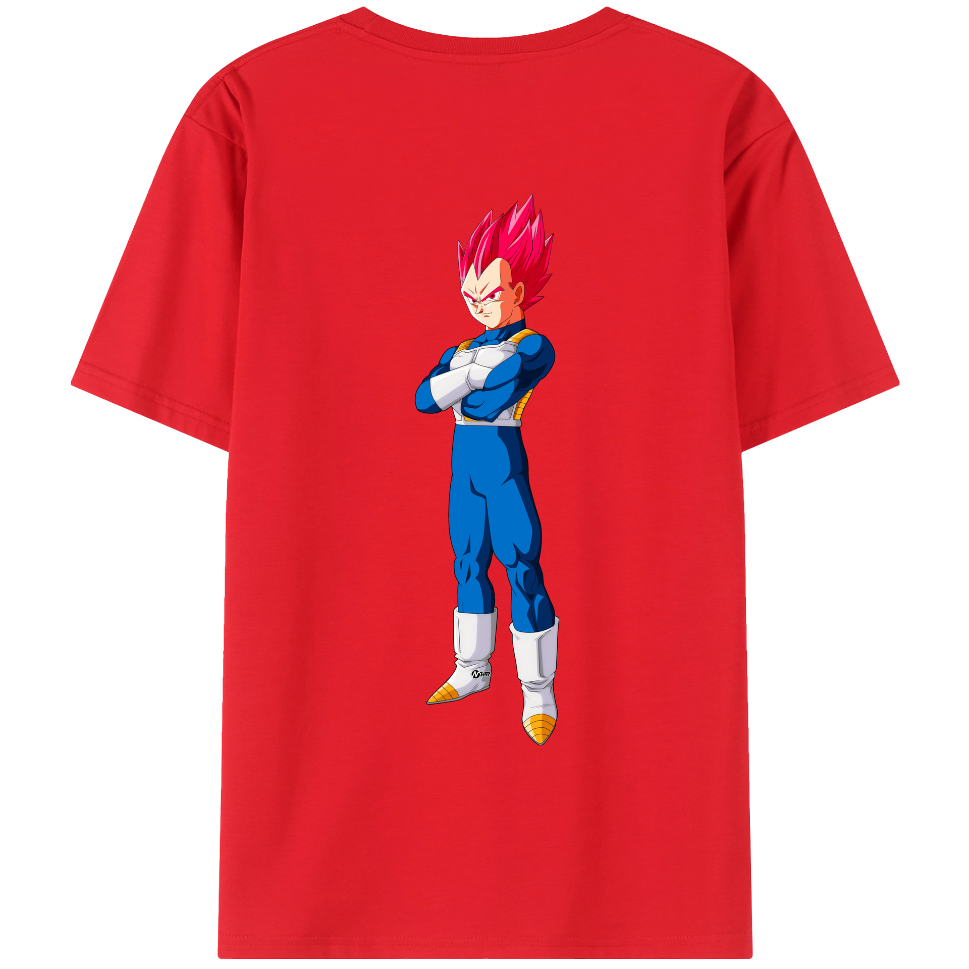 （画像用） ドラゴンボール ベジータ四世（Bejīta Yonsei）DRAGON BALL Vegeta IV レディース半袖Tシャツ(バックプリント)