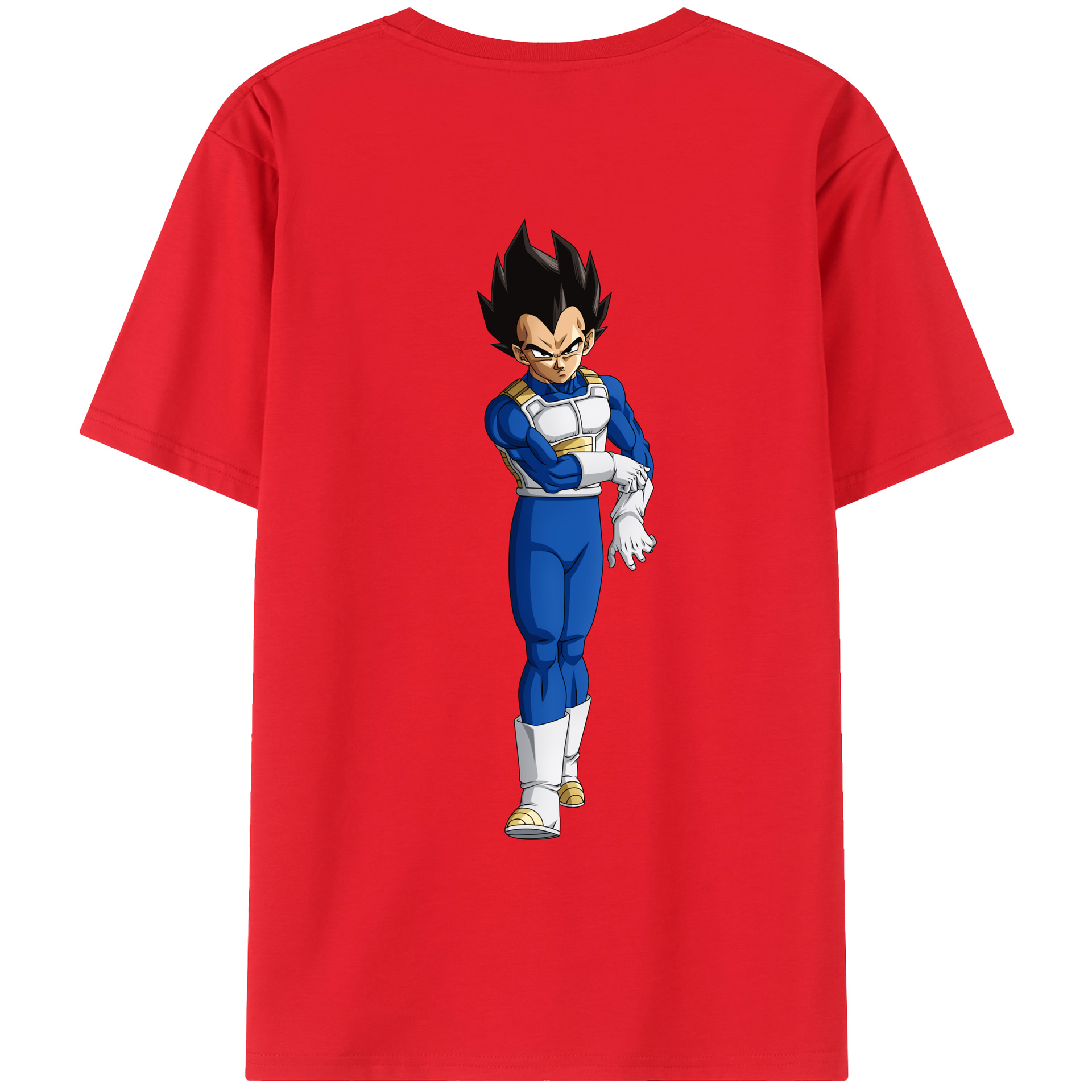 （画像用） ドラゴンボール ベジータ四世（Bejīta Yonsei）DRAGON BALL Vegeta IV レディース半袖Tシャツ(バックプリント)