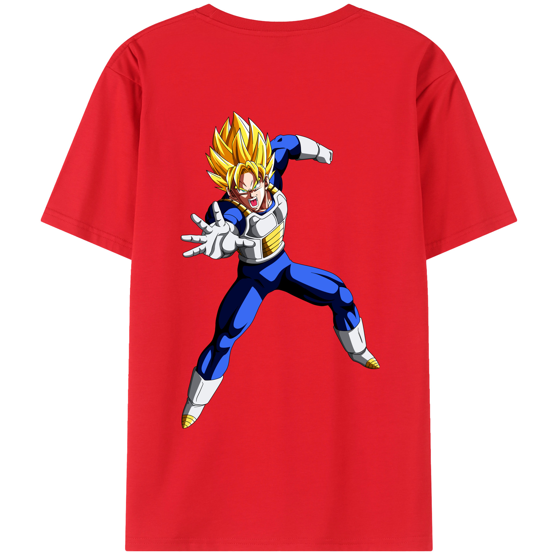 （画像用） ドラゴンボール ベジータ四世（Bejīta Yonsei）DRAGON BALL Vegeta IV レディース半袖Tシャツ(バックプリント)