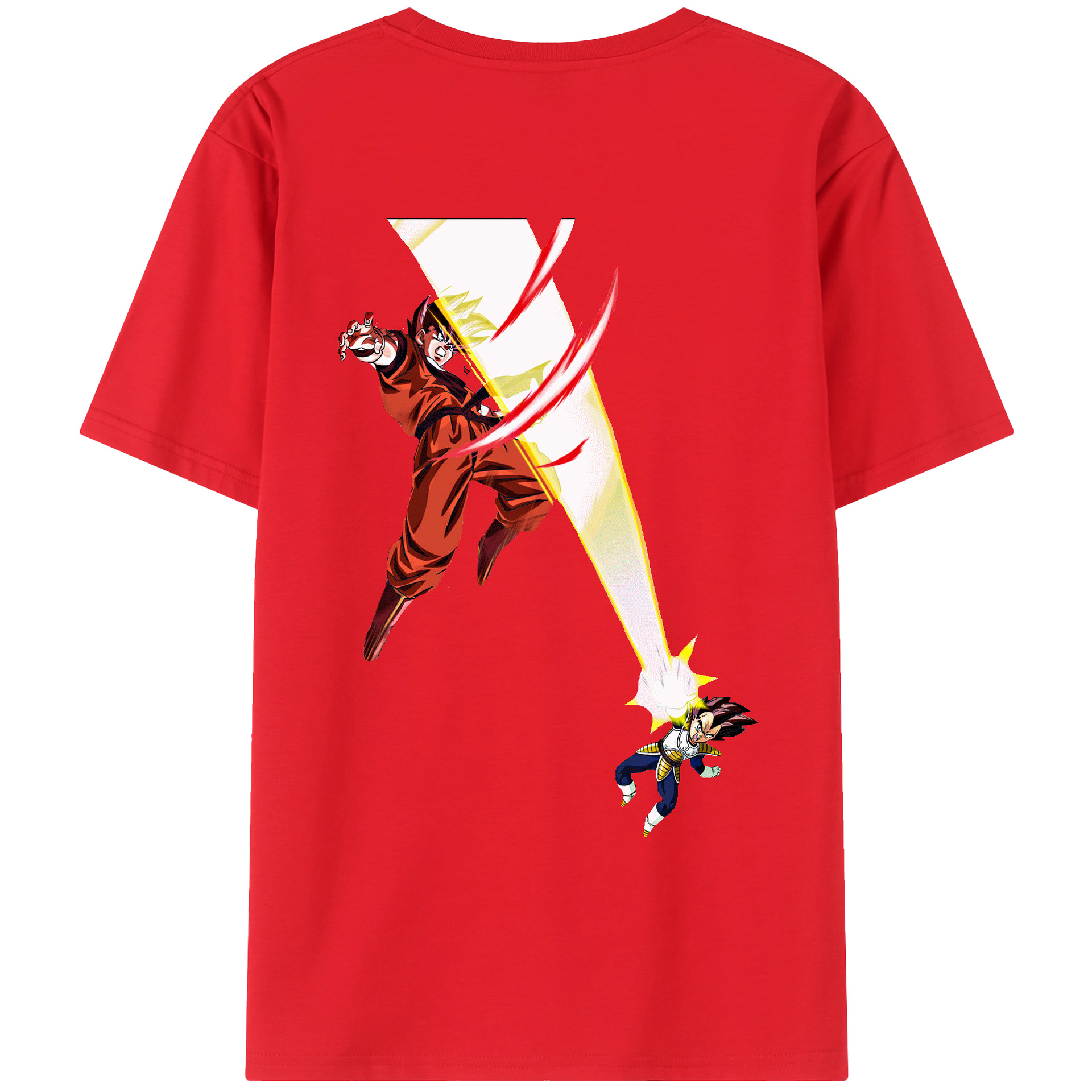（画像用） ドラゴンボール ベジータ四世（Bejīta Yonsei）DRAGON BALL Vegeta IV レディース半袖Tシャツ(バックプリント)