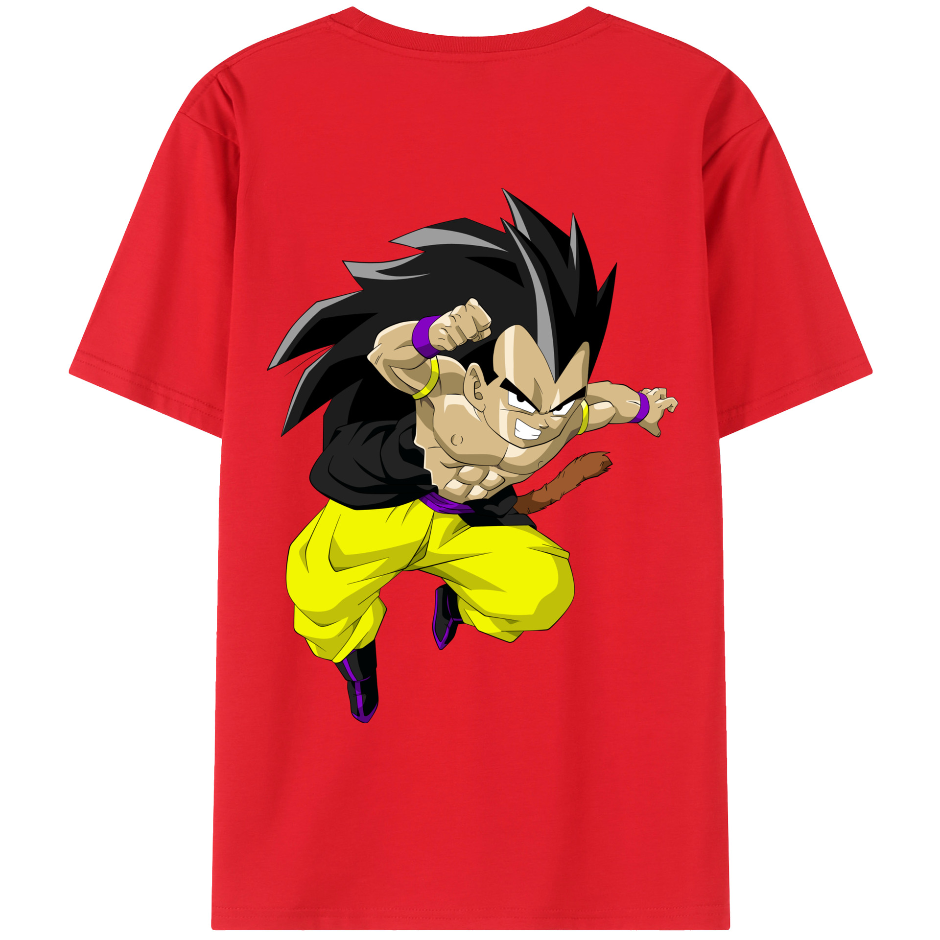 （画像用） ドラゴンボール ベジータ四世（Bejīta Yonsei）DRAGON BALL Vegeta IV レディース半袖Tシャツ(バックプリント)