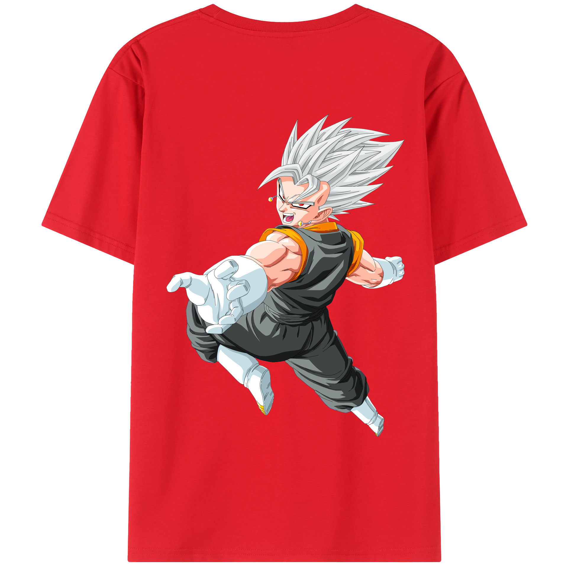 （画像用） ドラゴンボール ベジータ四世（Bejīta Yonsei）DRAGON BALL Vegeta IV レディース半袖Tシャツ(バックプリント)
