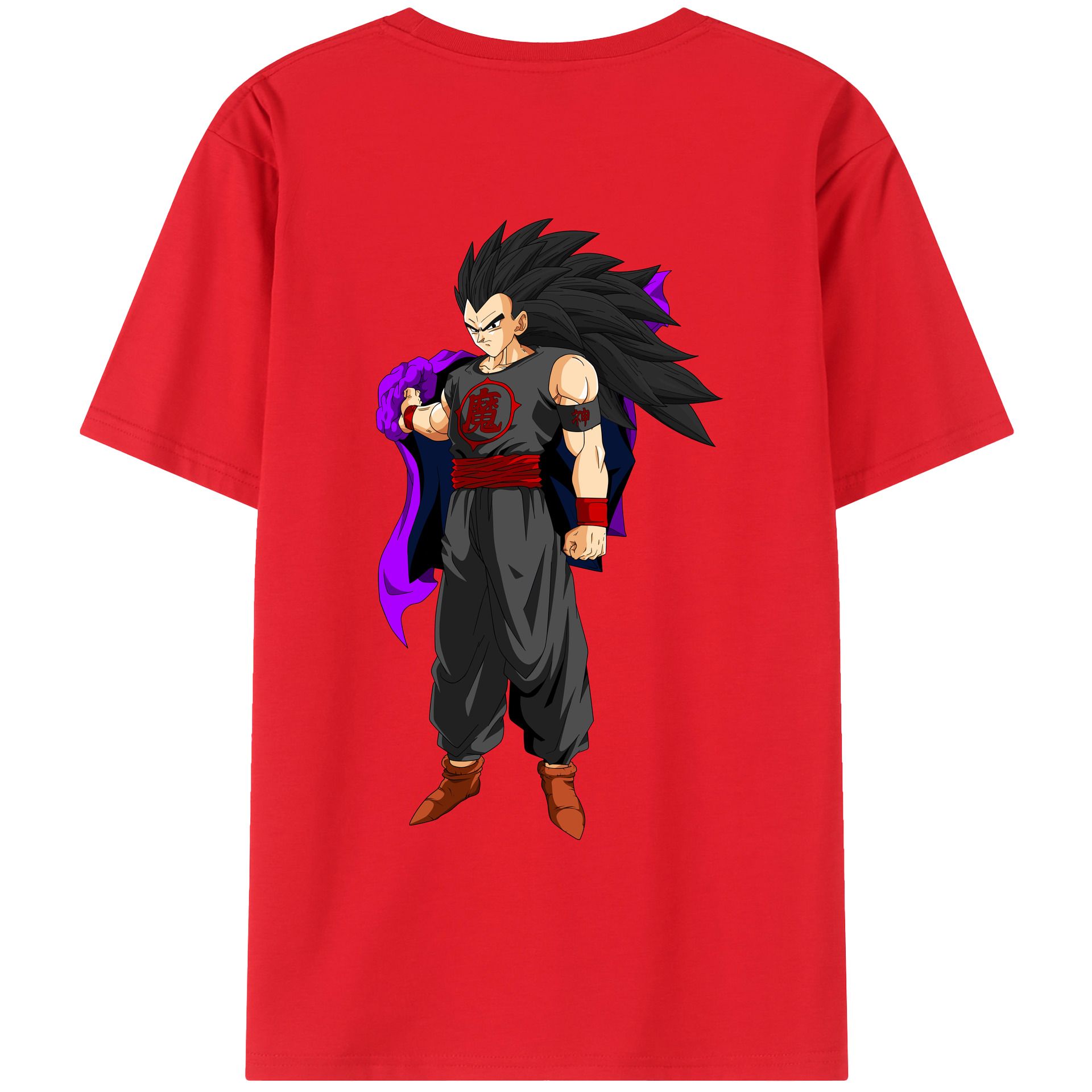 （画像用） ドラゴンボール ベジータ四世（Bejīta Yonsei）DRAGON BALL Vegeta IV レディース半袖Tシャツ(バックプリント)