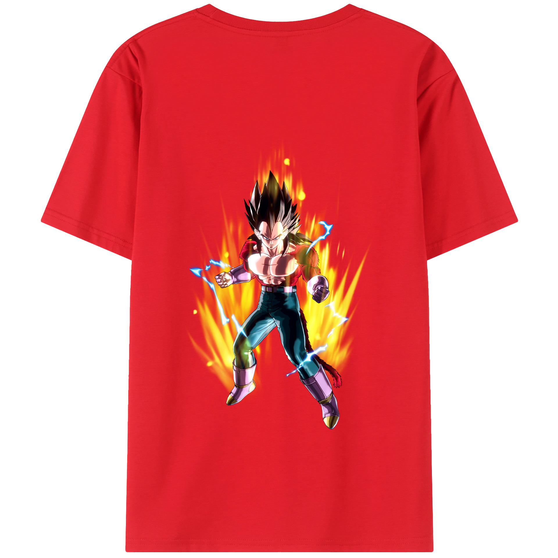 （画像用） ドラゴンボール ベジータ四世（Bejīta Yonsei）DRAGON BALL Vegeta IV レディース半袖Tシャツ(バックプリント)