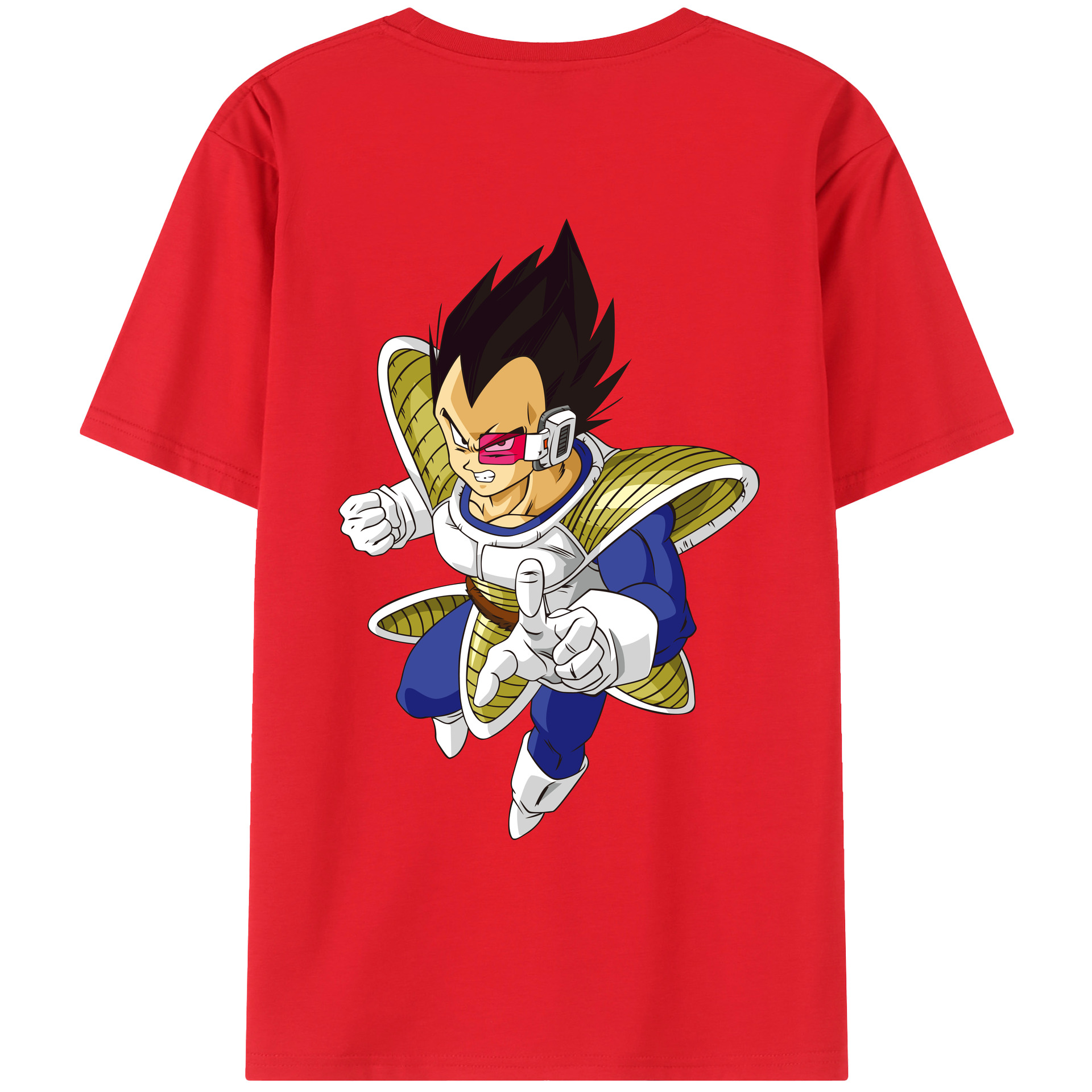 （画像用） ドラゴンボール ベジータ四世（Bejīta Yonsei）DRAGON BALL Vegeta IV レディース半袖Tシャツ(バックプリント)