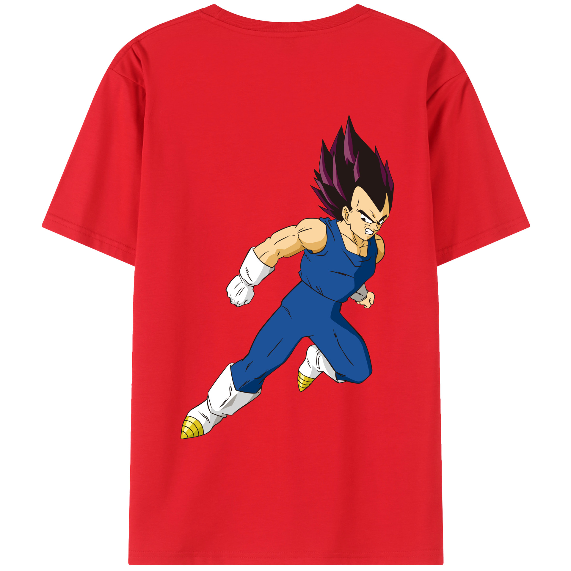 （画像用） ドラゴンボール ベジータ四世（Bejīta Yonsei）DRAGON BALL Vegeta IV レディース半袖Tシャツ(バックプリント)
