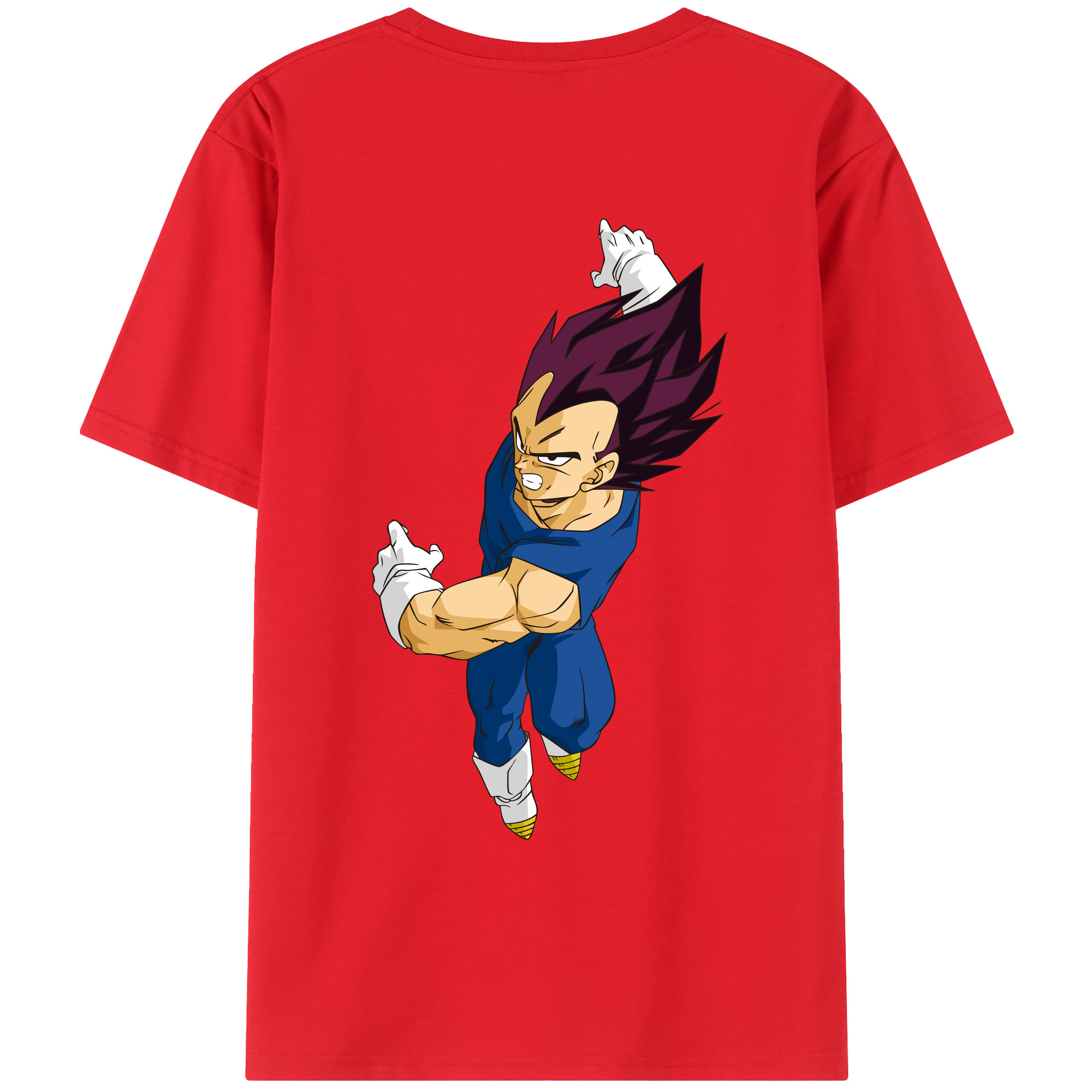 （画像用） ドラゴンボール ベジータ四世（Bejīta Yonsei）DRAGON BALL Vegeta IV レディース半袖Tシャツ(バックプリント)