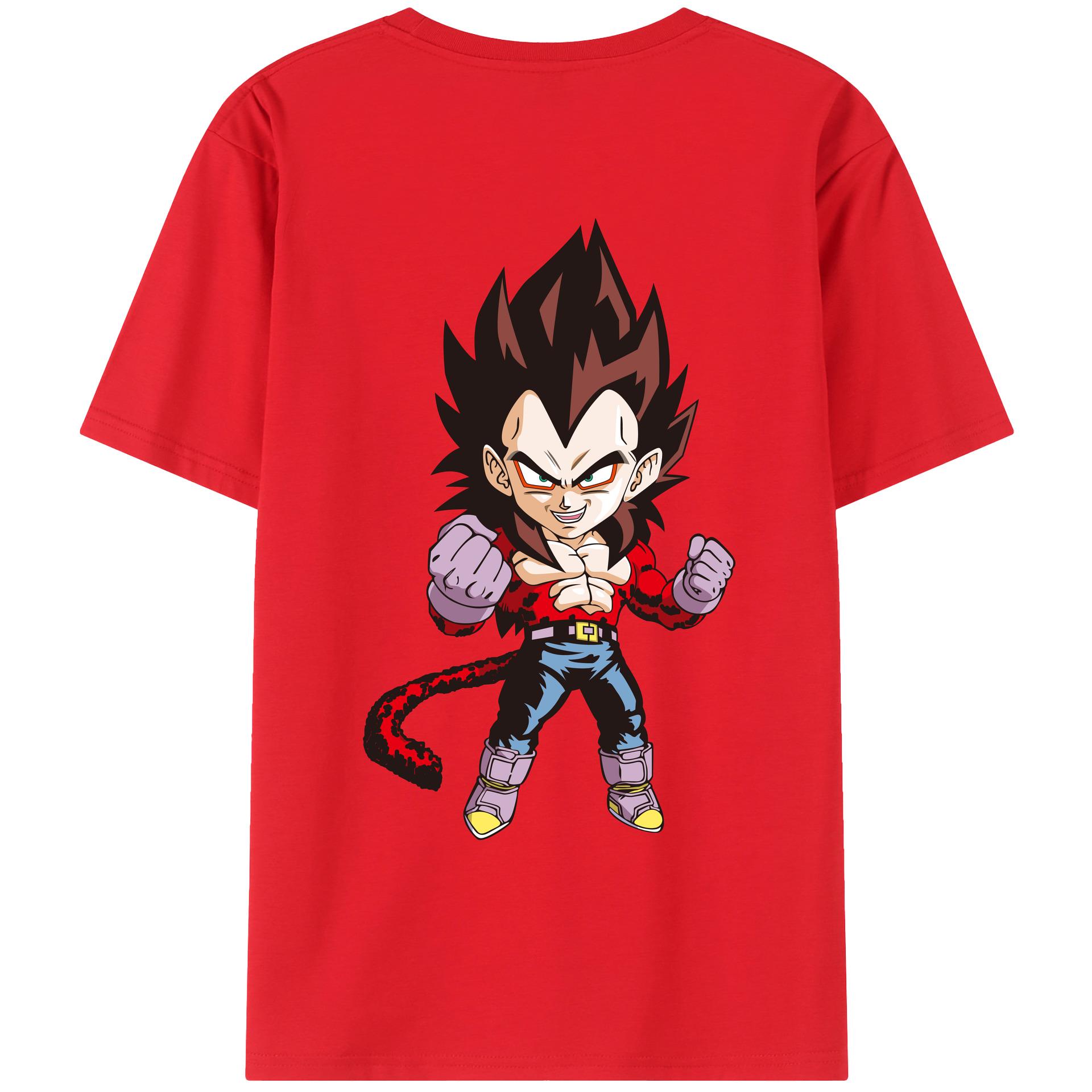 （画像用） ドラゴンボール ベジータ四世（Bejīta Yonsei）DRAGON BALL Vegeta IV レディース半袖Tシャツ(バックプリント)