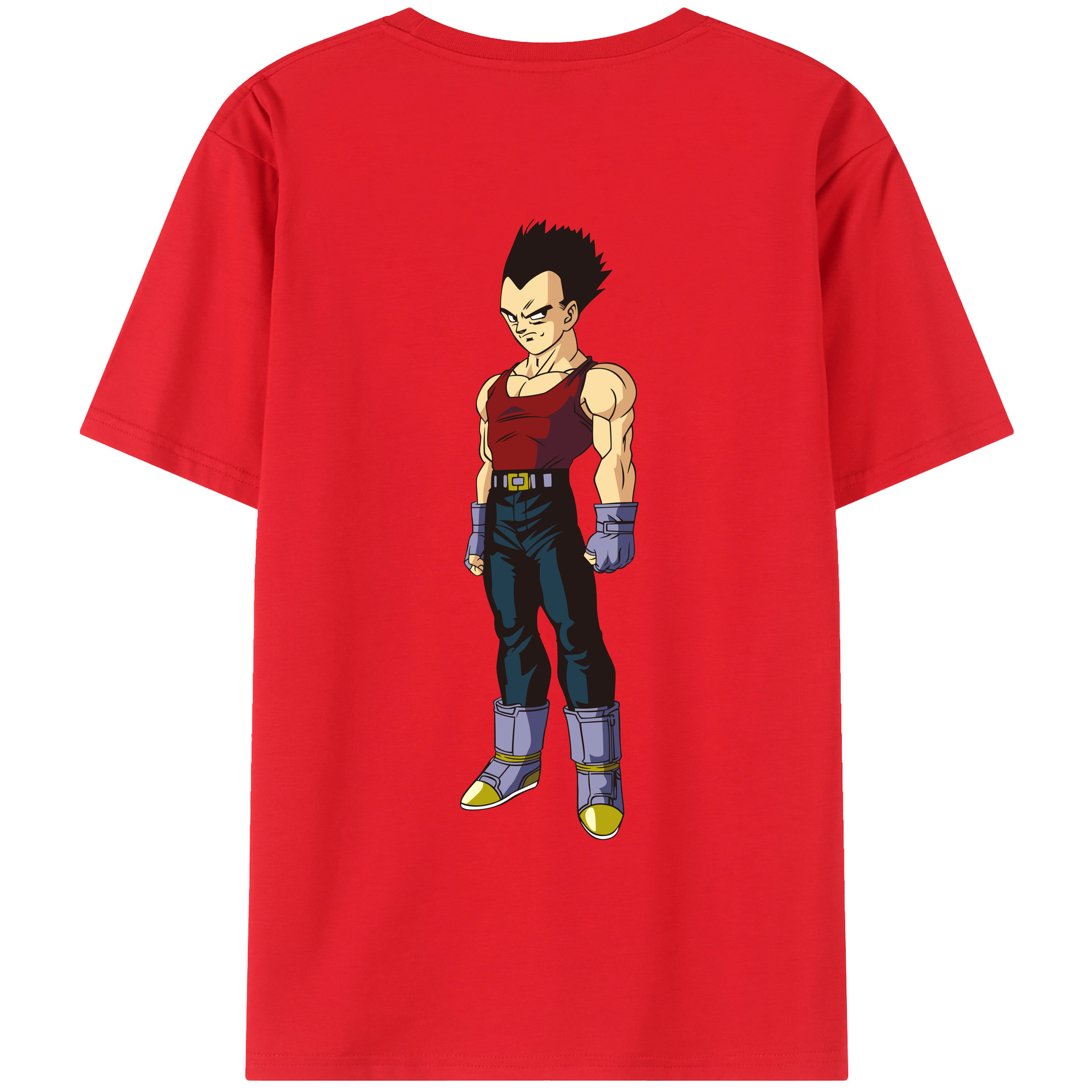 （画像用） ドラゴンボール ベジータ四世（Bejīta Yonsei）DRAGON BALL Vegeta IV レディース半袖Tシャツ(バックプリント)