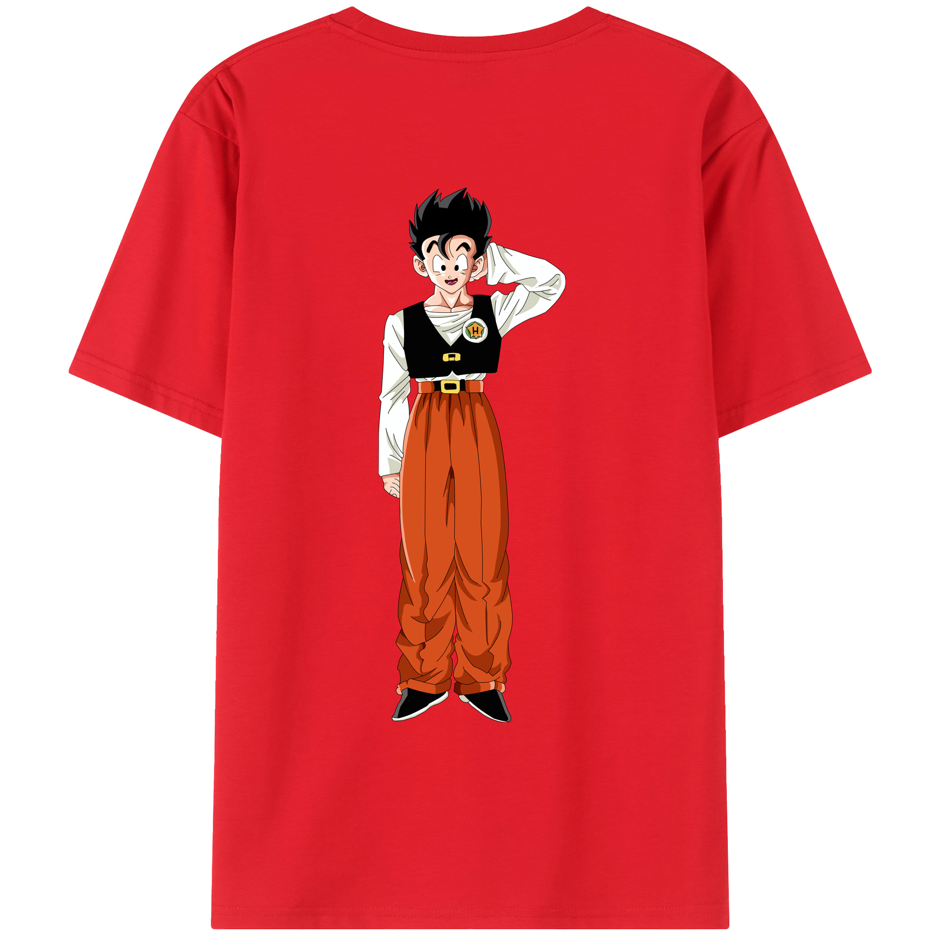 （画像用） ドラゴンボール 孫 悟飯（そんごはん）DRAGON BALL Son Gohan レディース半袖Tシャツ(バックプリント)
