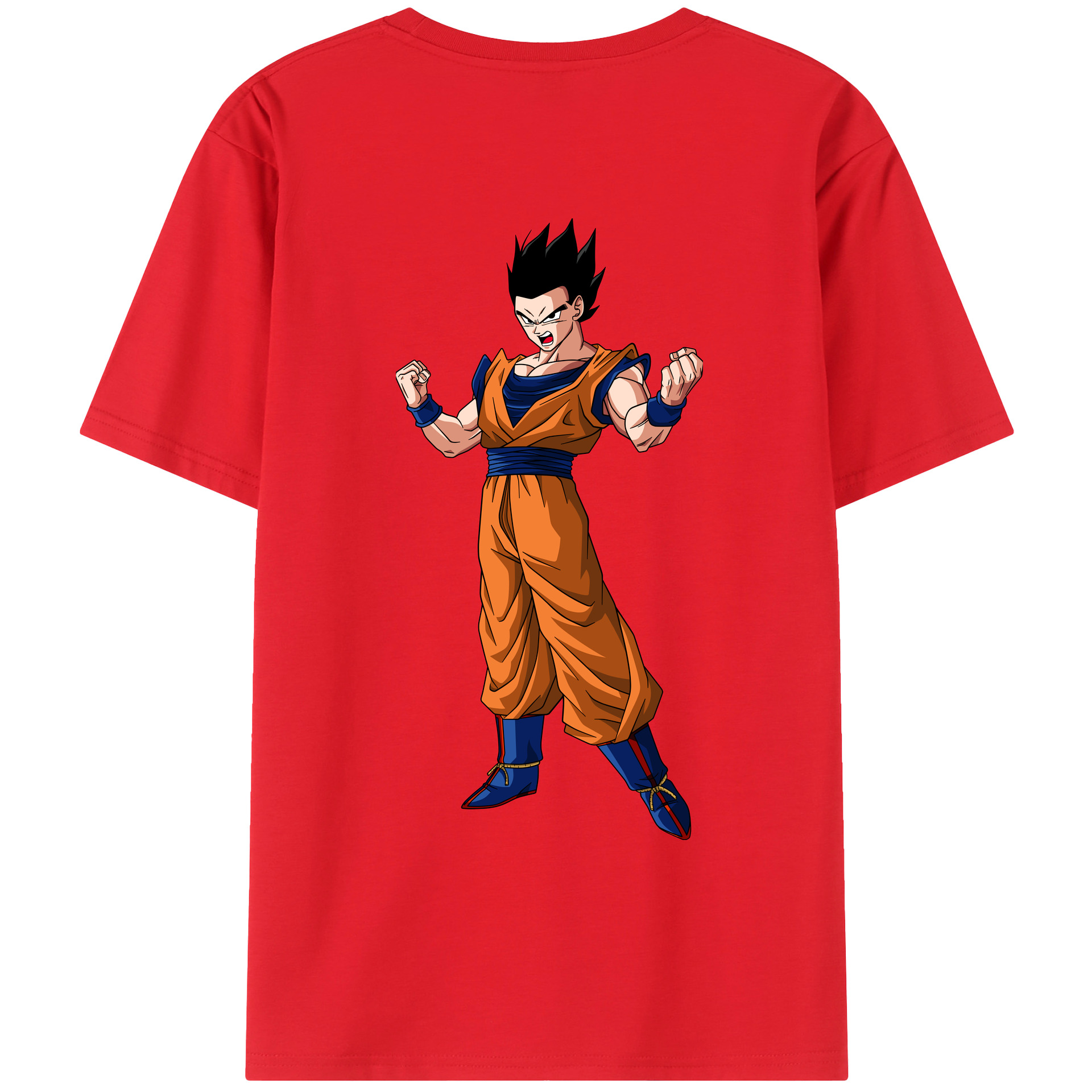 （画像用） ドラゴンボール 孫 悟飯（そんごはん）DRAGON BALL Son Gohan レディース半袖Tシャツ(バックプリント)