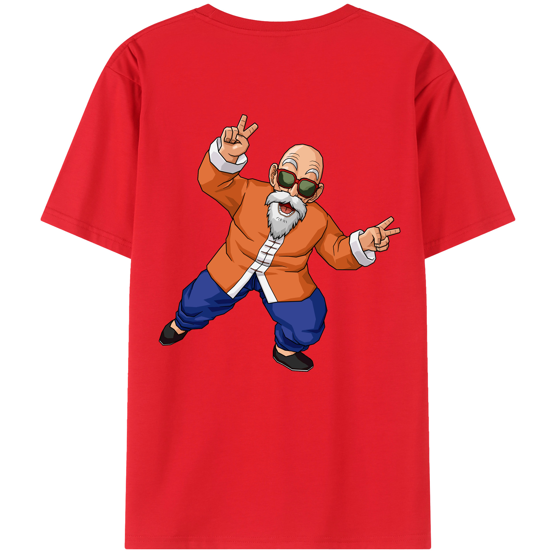 （画像用） ドラゴンボール 亀仙人（かめせんにん） DRAGON BALL Master Roshi Kame Sennin レディース半袖Tシャツ(バックプリント)