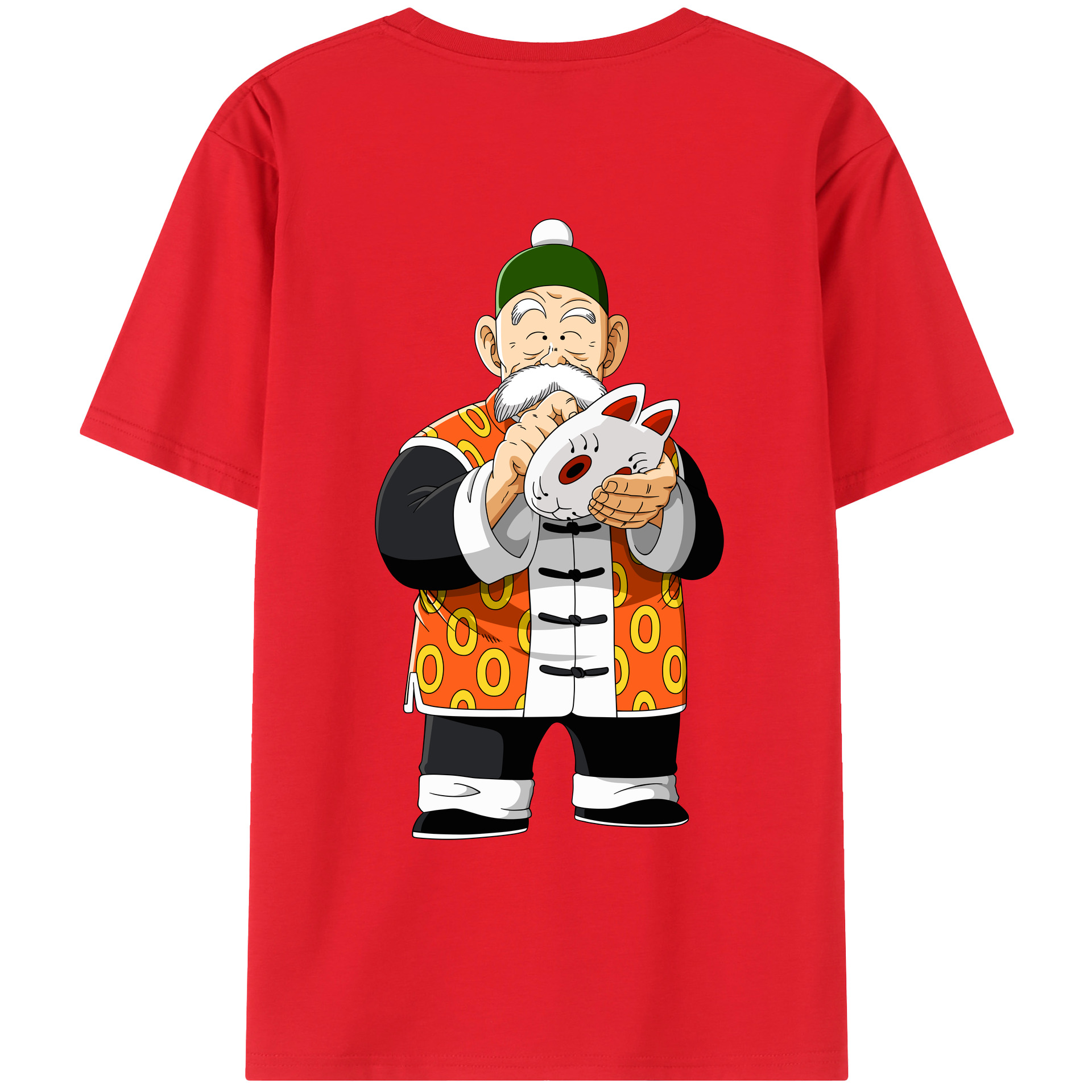 （画像用） ドラゴンボール 亀仙人（かめせんにん） DRAGON BALL Master Roshi Kame Sennin レディース半袖Tシャツ(バックプリント)