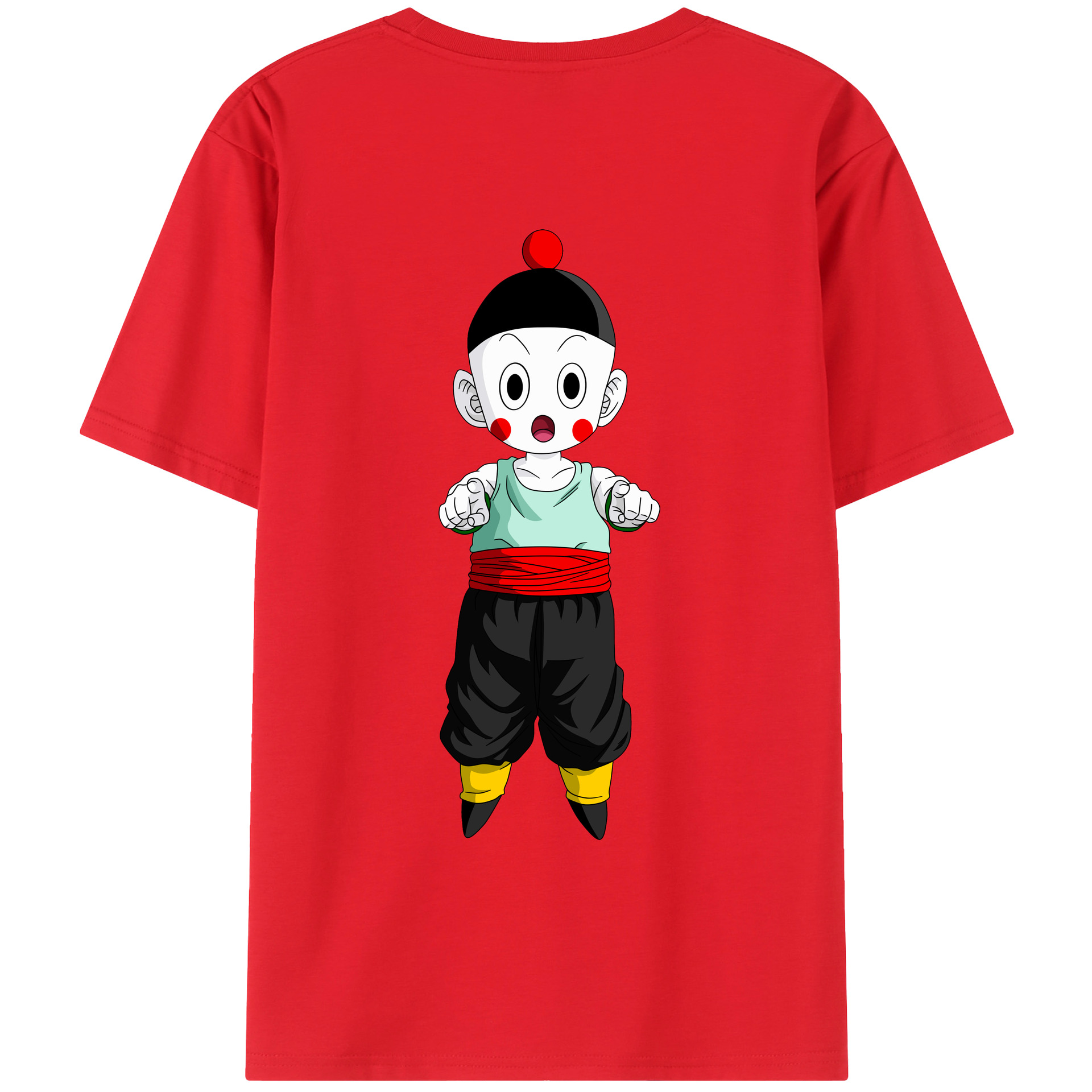 （画像用） ドラゴンボール 餃子（チャオズ）DRAGON BALL Chaoz レディース半袖Tシャツ(バックプリント)
