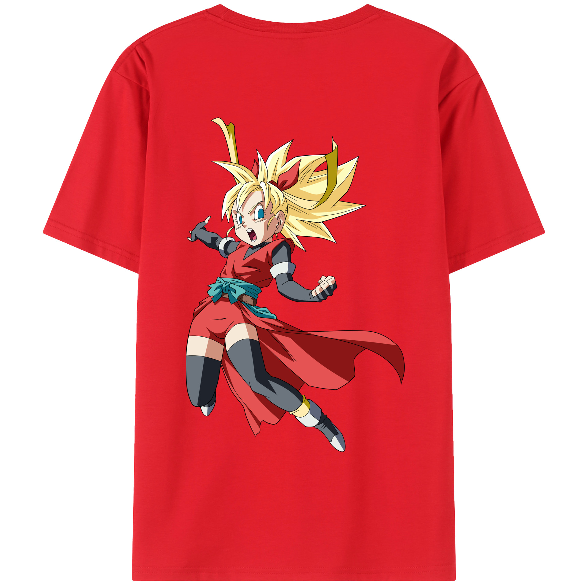 （画像用） ドラゴンボール カリフラ DRAGON BALL Caulifla レディース半袖Tシャツ(バックプリント)