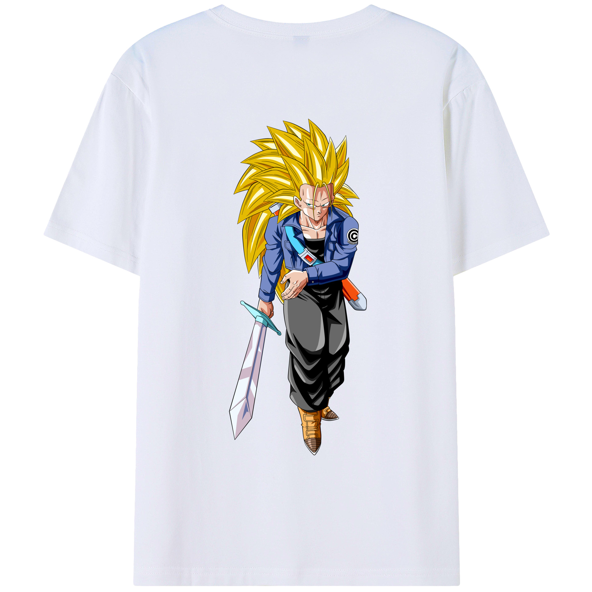 （画像用） ドラゴンボール トランクス（Torankusu）DRAGON BALL Trunks レディース半袖Tシャツ(バックプリント)