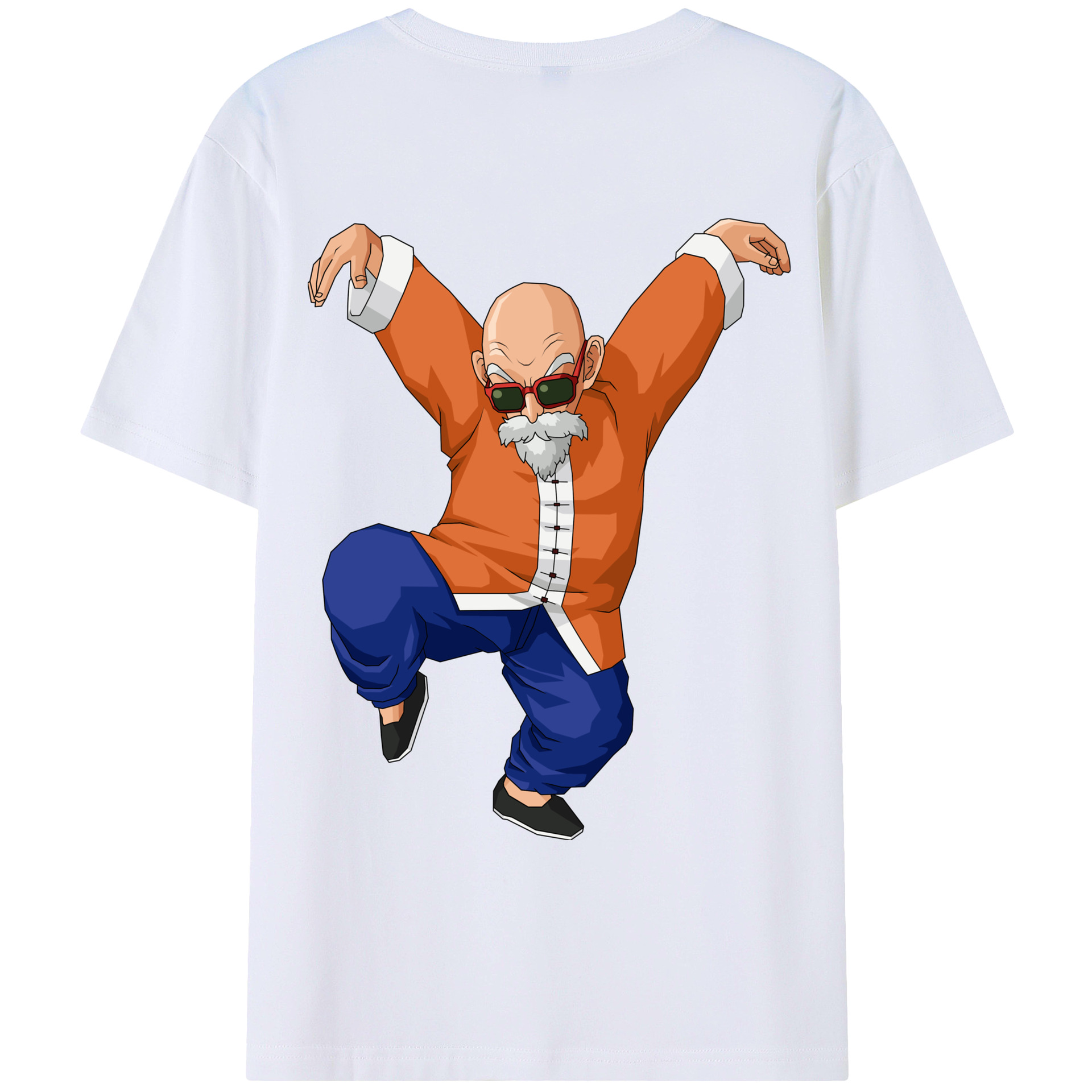 （画像用） ドラゴンボール 亀仙人（かめせんにん） DRAGON BALL Master Roshi Kame Sennin レディース半袖Tシャツ(バックプリント)
