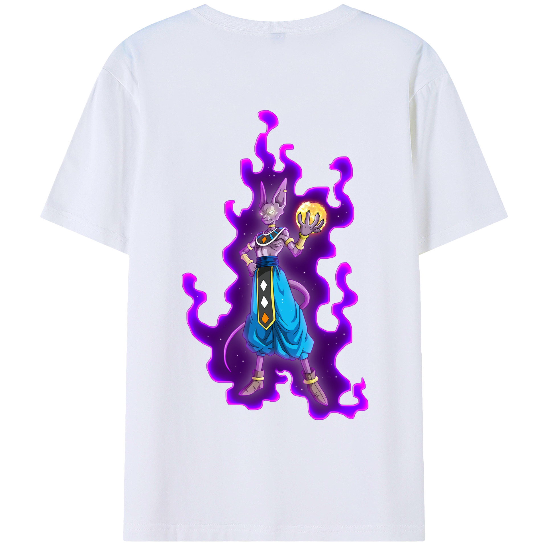（画像用） ドラゴンボール ビルス 破壊神ビルス DRAGON BALL Beerus Birusu レディース半袖Tシャツ(バックプリント)